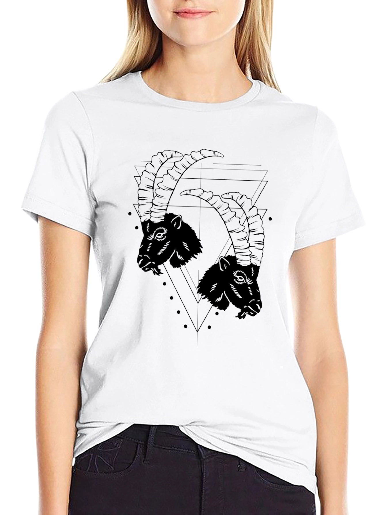 Black Goat Graphic Tee - Mens Fashion