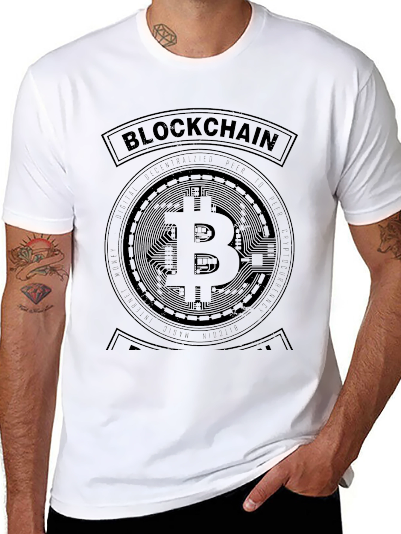 Blockchain Bitcoin T-Shirt Crypto Cryptocurrency