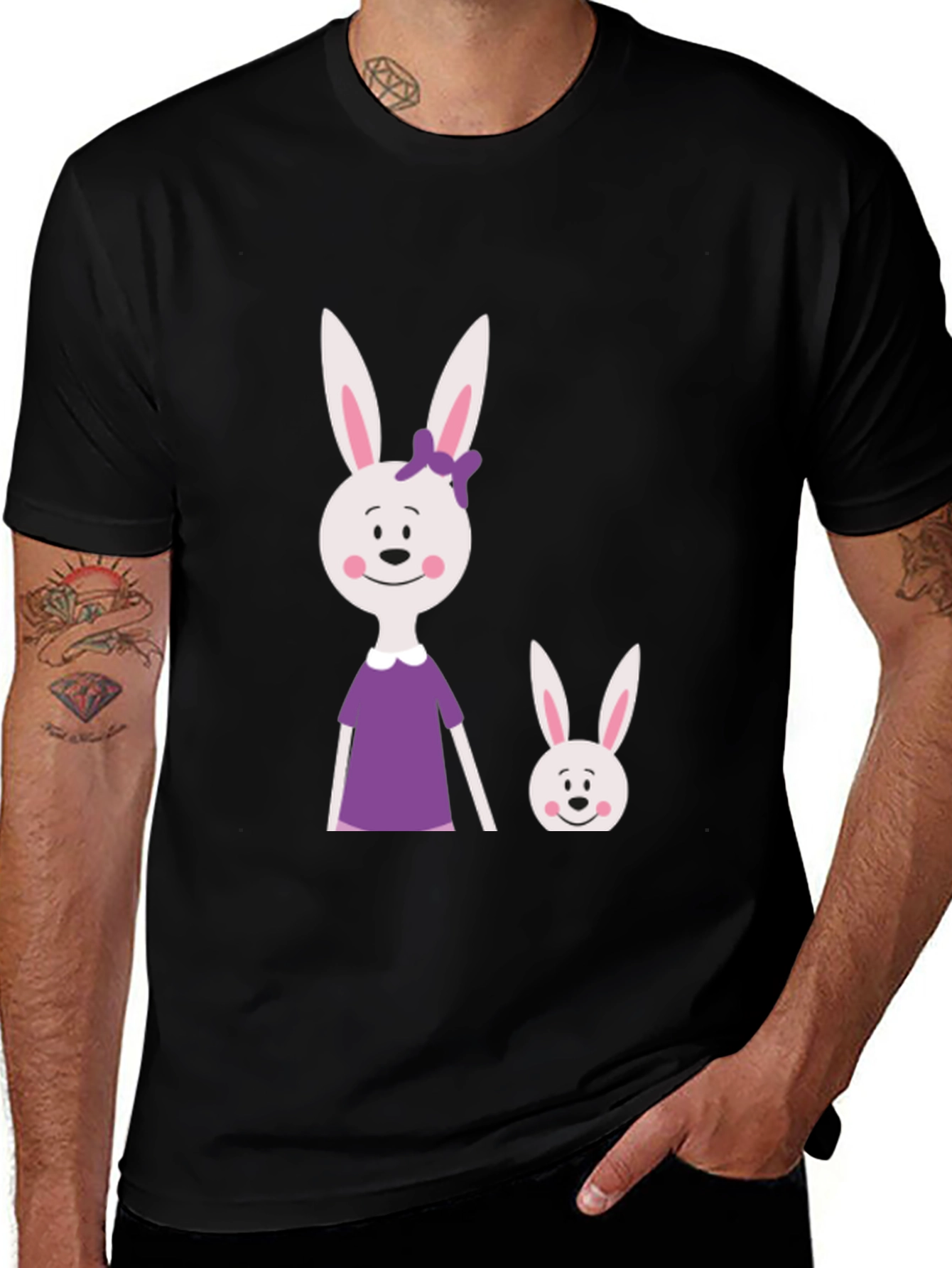 Bunny Graphic Tee: Cute Easter Rabbit Design