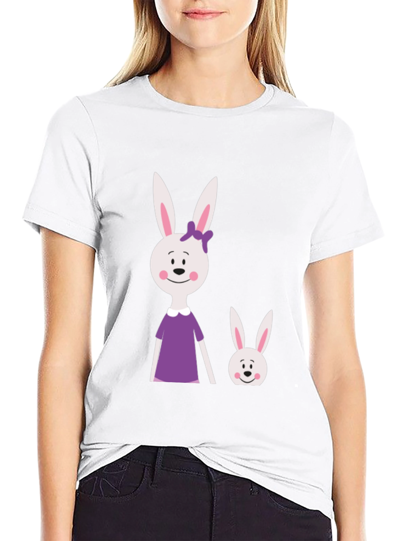 Bunny Graphic Tee: Cute Easter Rabbit Design