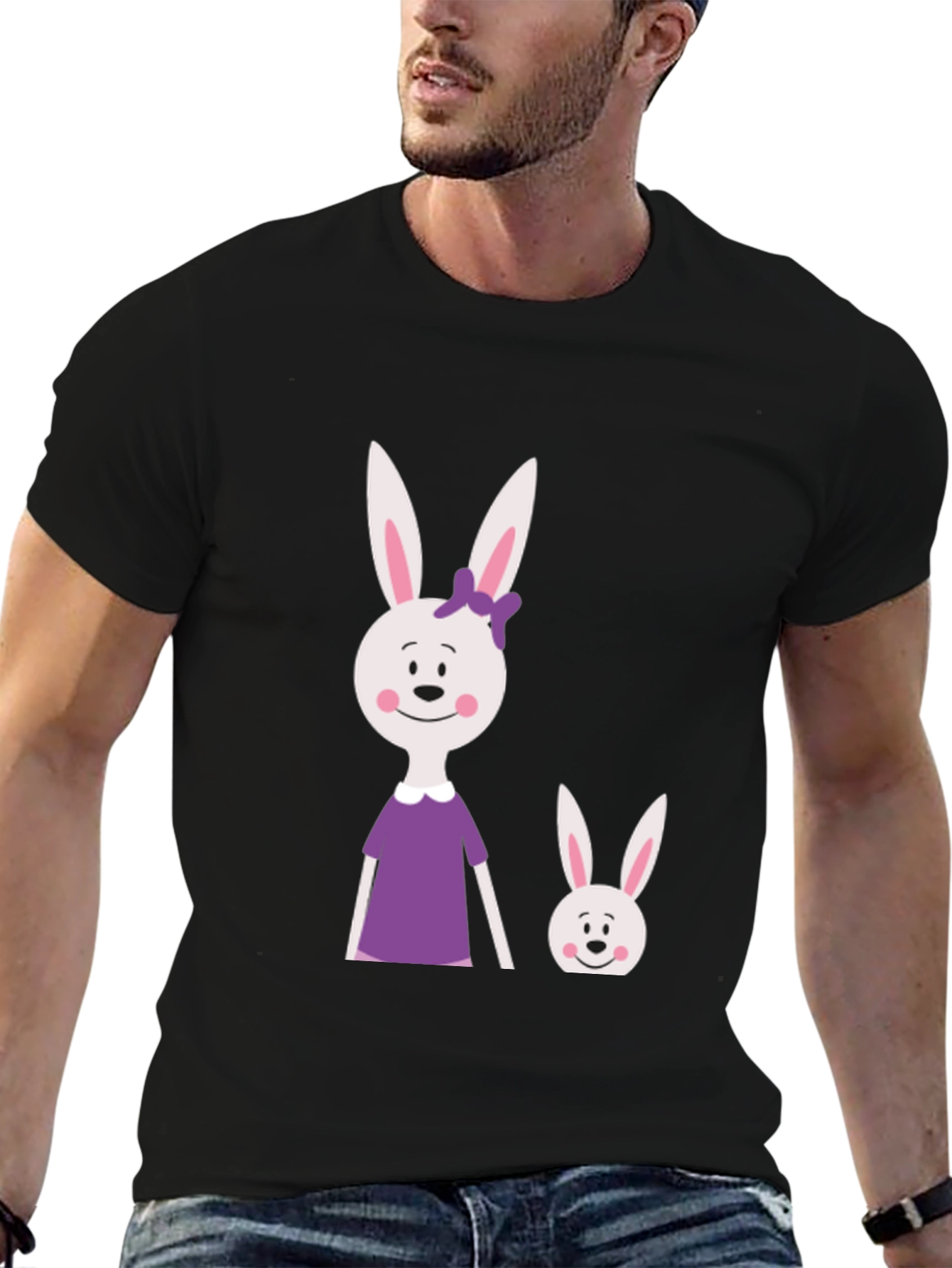 Bunny Graphic Tee: Cute Easter Rabbit Design
