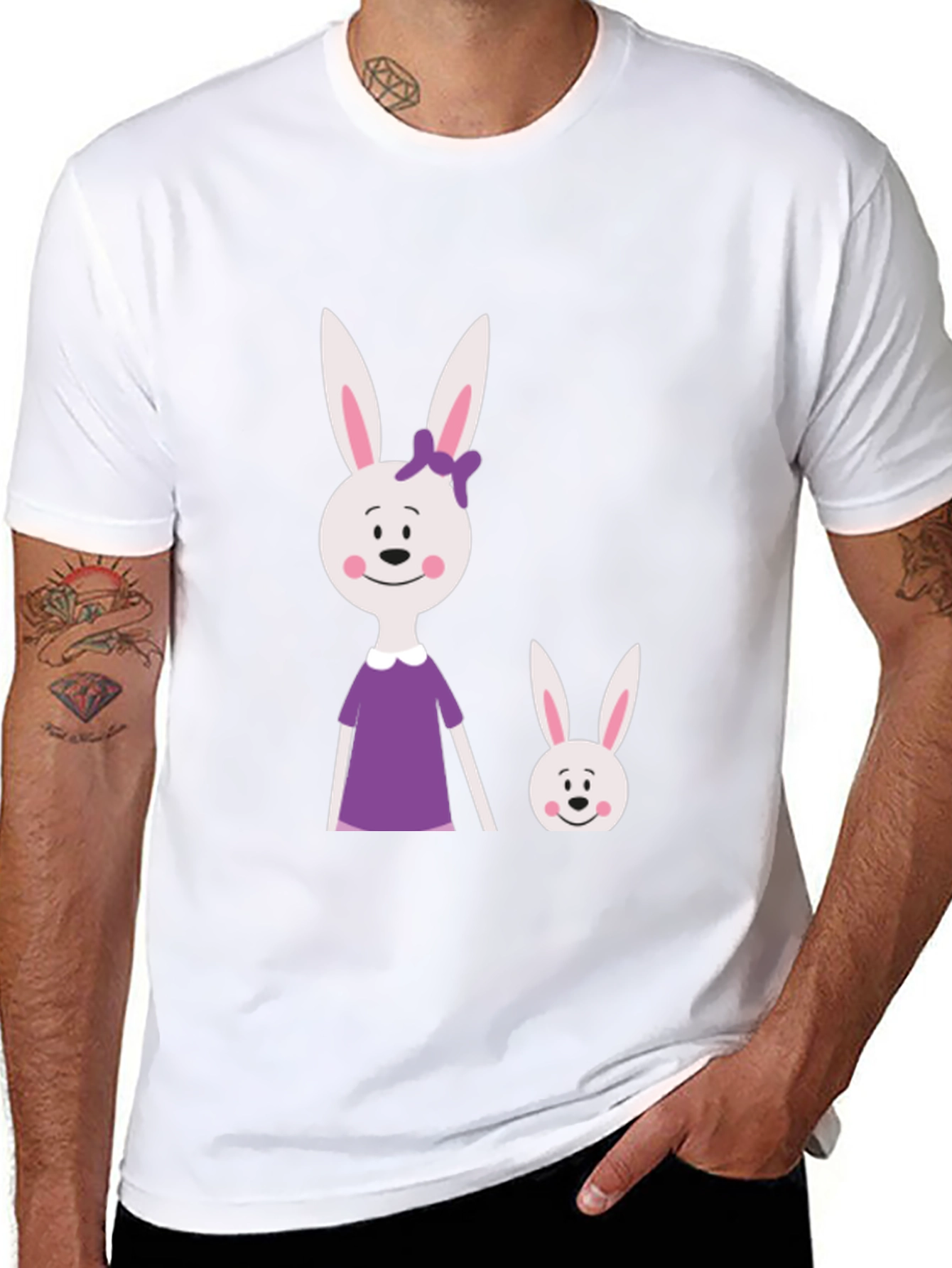 Bunny Graphic Tee: Cute Easter Rabbit Design