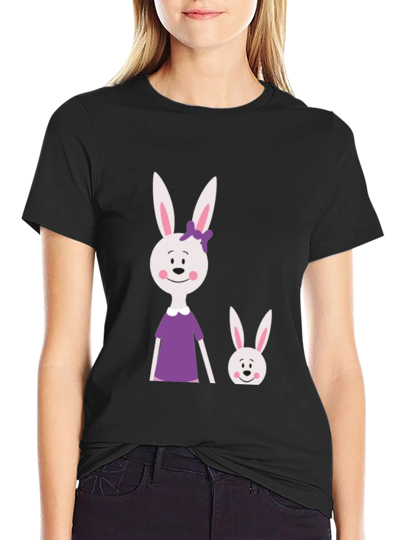 Bunny Graphic Tee: Cute Easter Rabbit Design