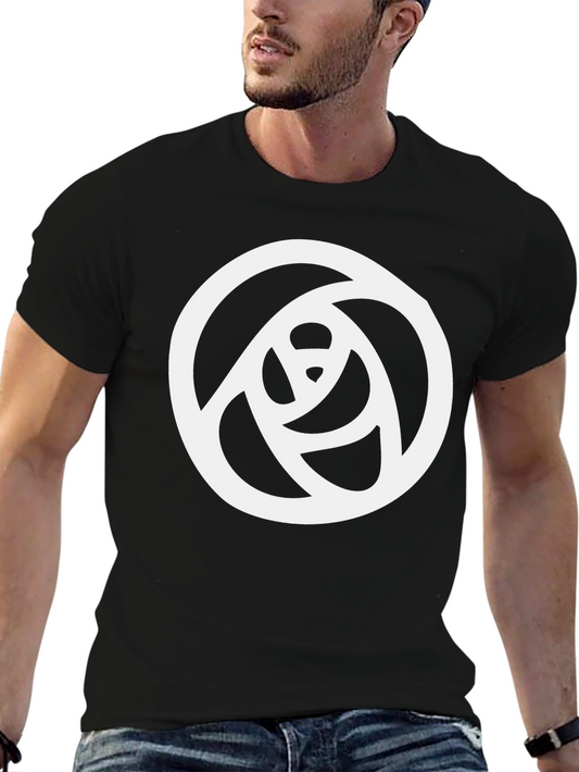 Abstract Rose Graphic Black T-Shirt