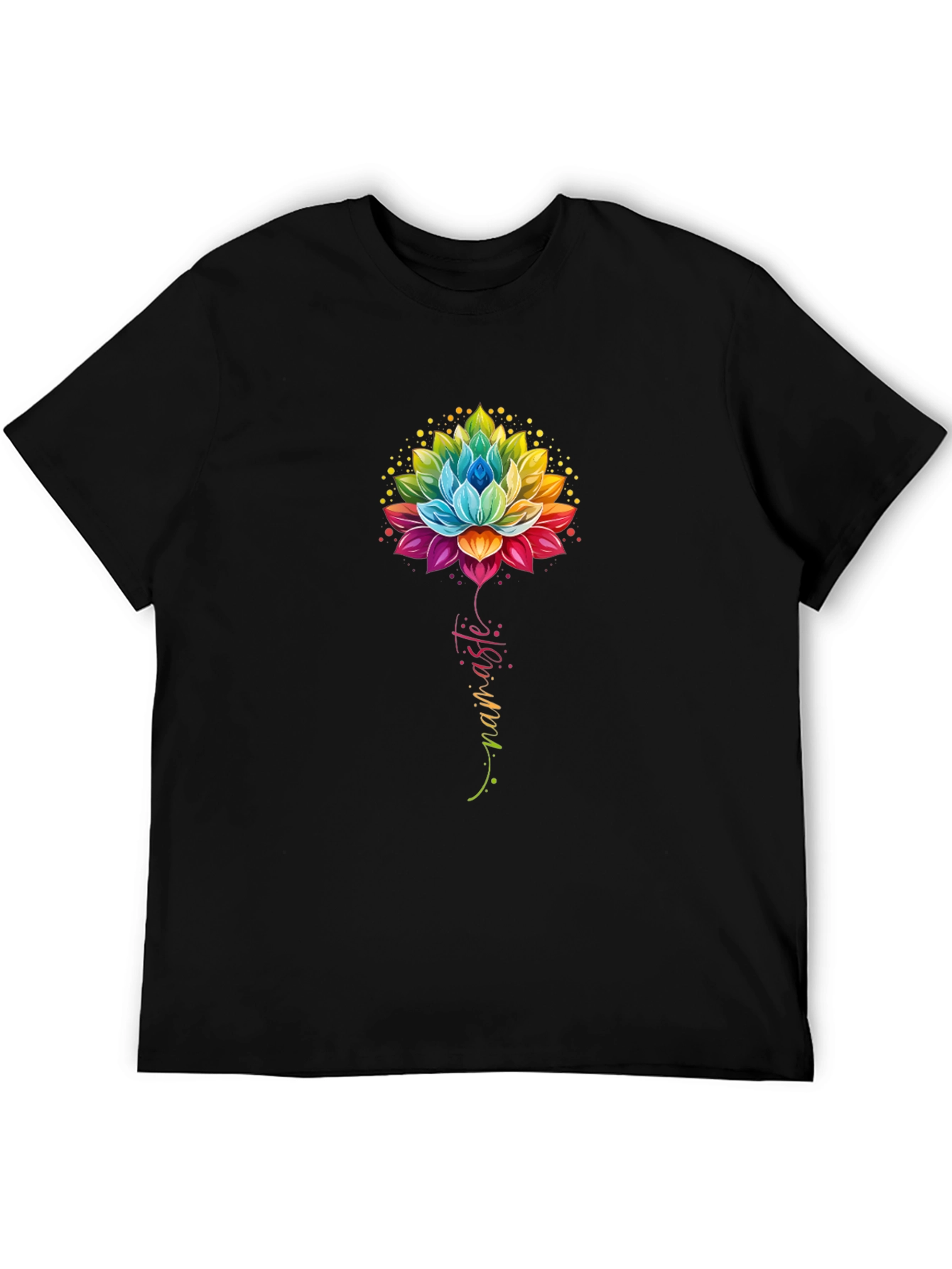 Namaste Lotus Flower Graphic T-Shirt