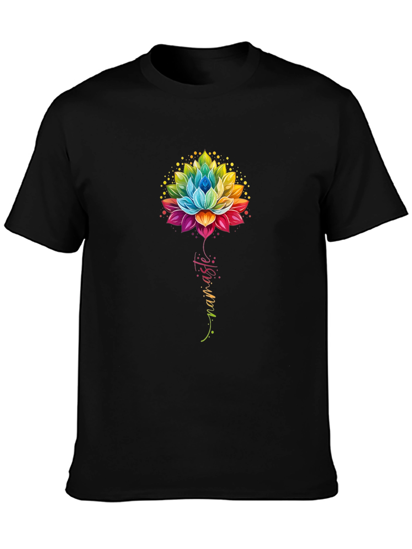 Namaste Lotus Flower Graphic T-Shirt