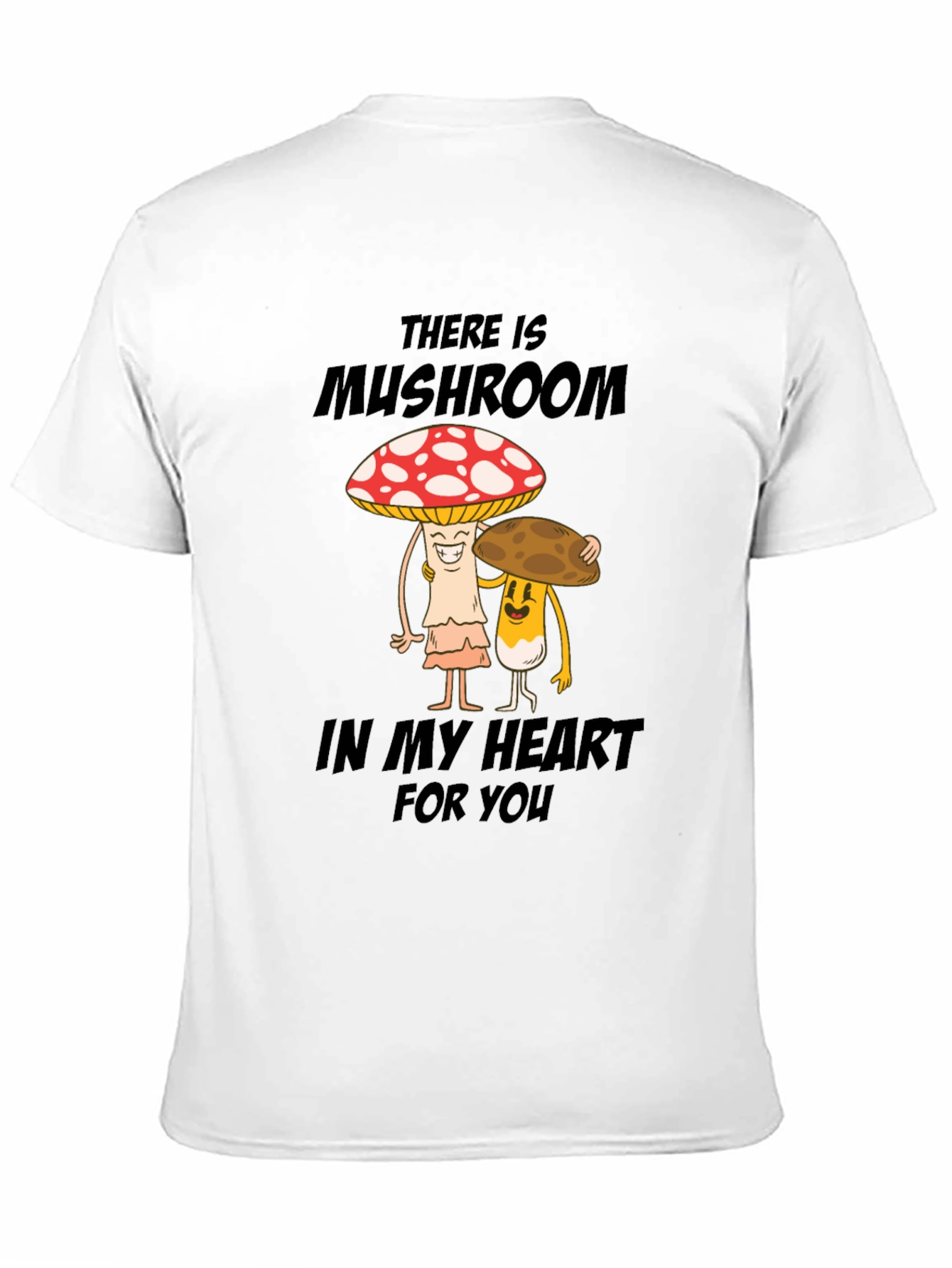 Mushroom Heart T-Shirt - Cute Cartoon Graphic Tee