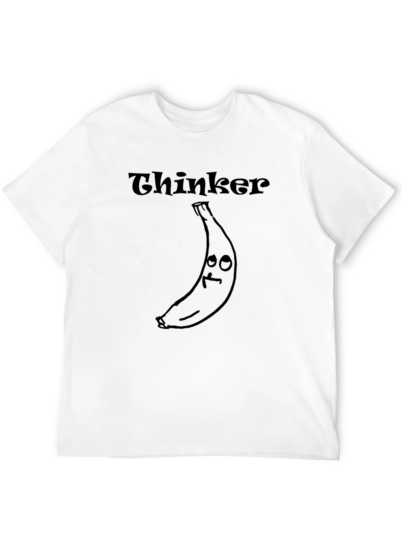 Thinker Banana Graphic Black T-Shirt