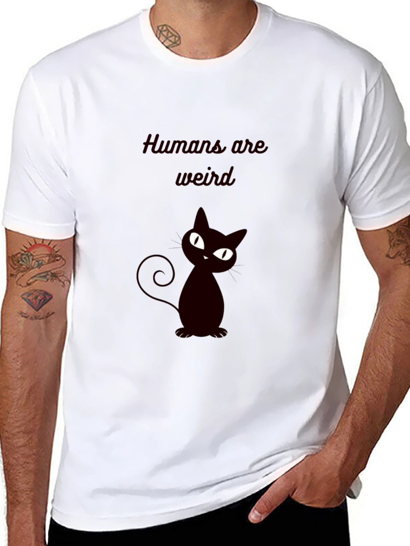 Humans Are Weird Cat T-Shirt