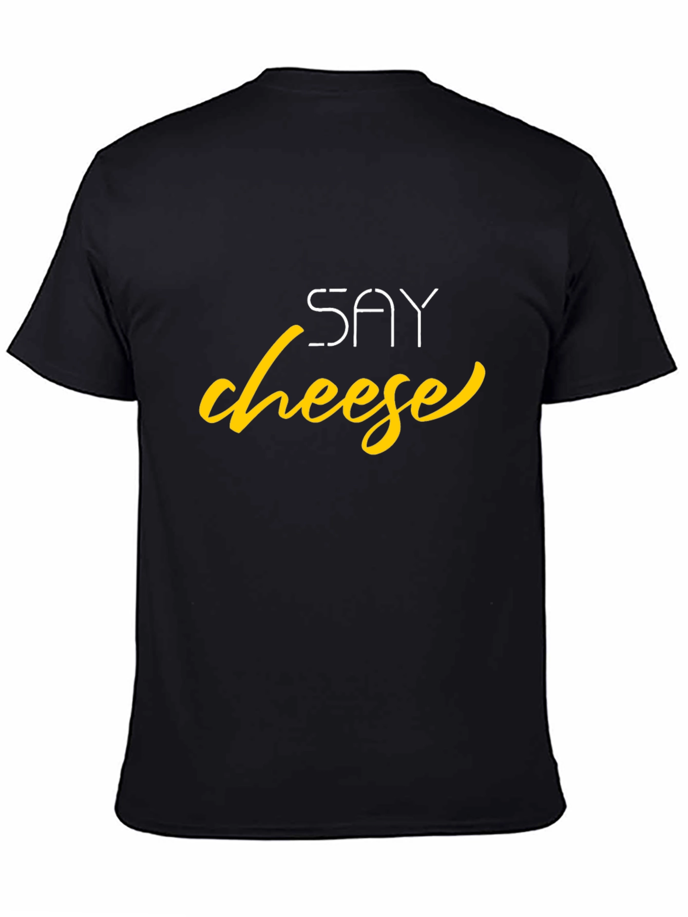 Say Cheese Graphic Tee - Trendy Black T-Shirt