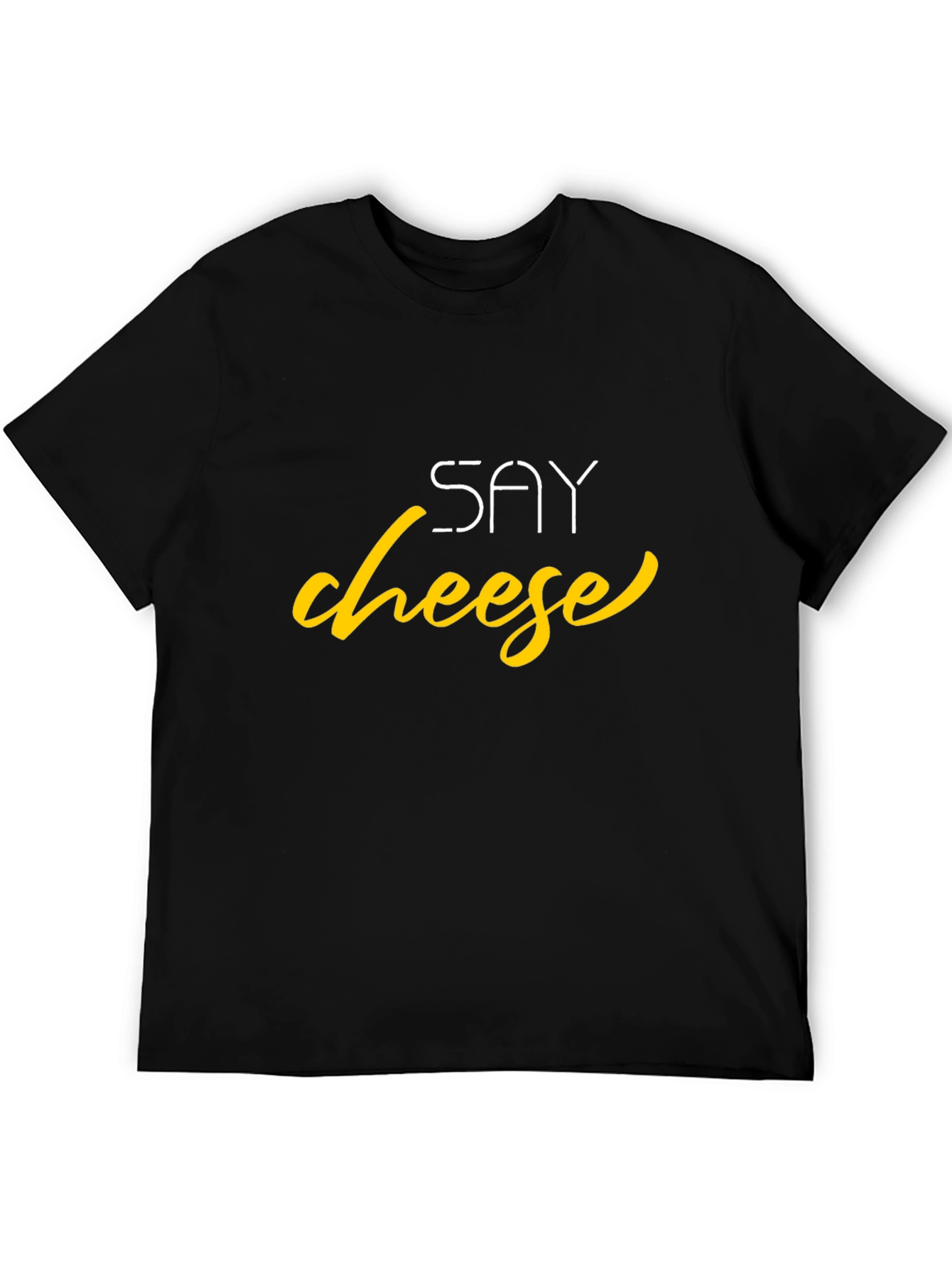 Say Cheese Graphic Tee - Trendy Black T-Shirt