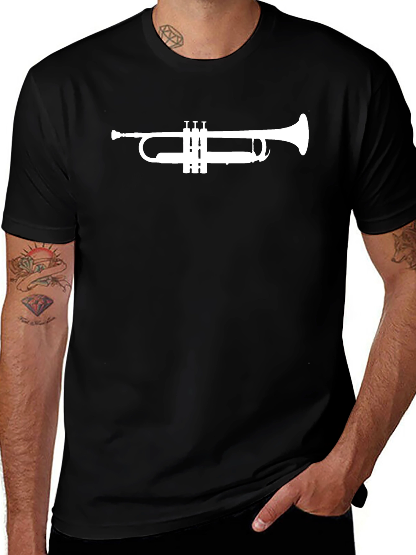 Trumpet Graphic Tee - Musician T-Shirt