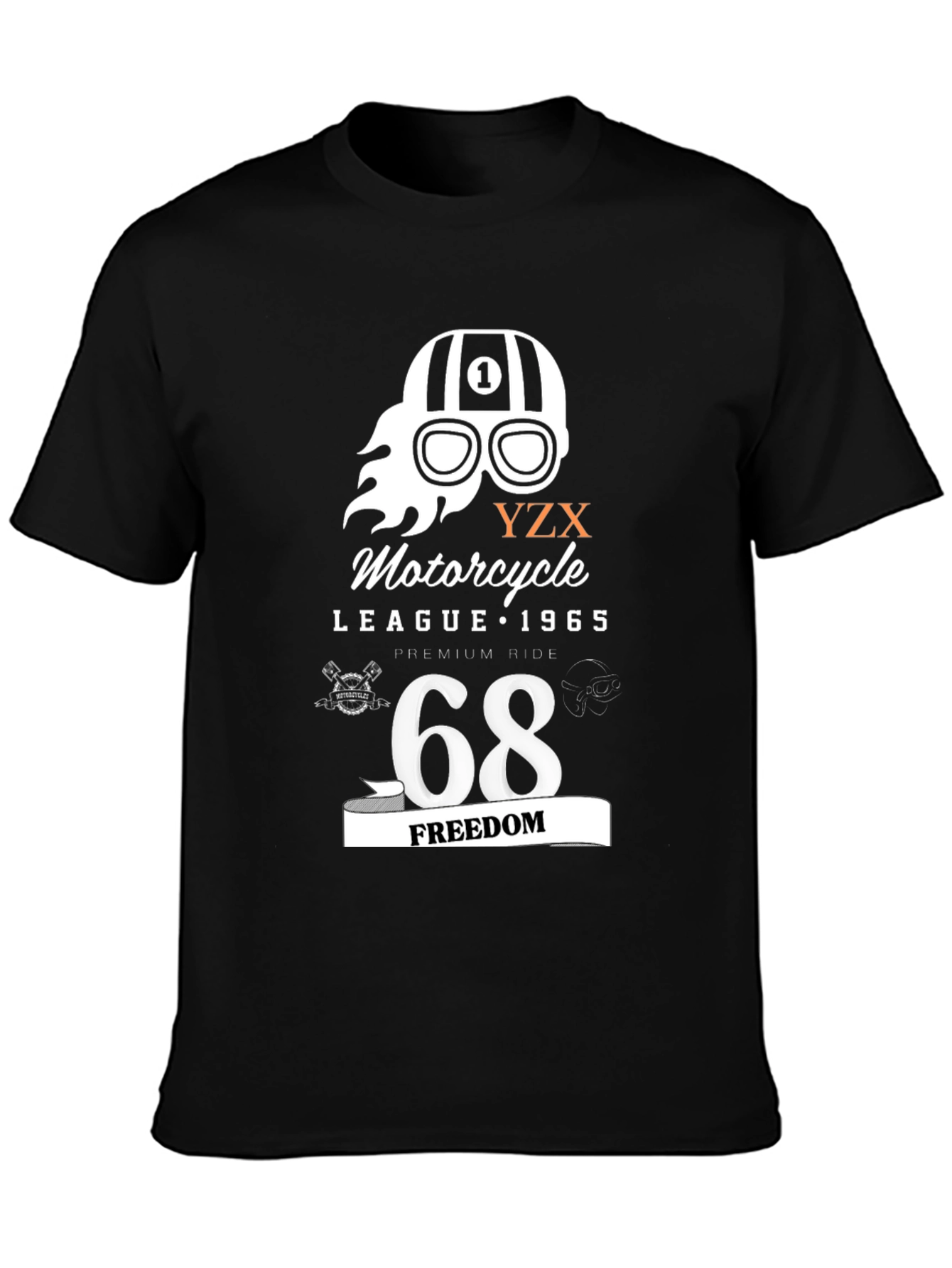 Motorcycle League T-Shirt - Freedom 68 Graphic Tee