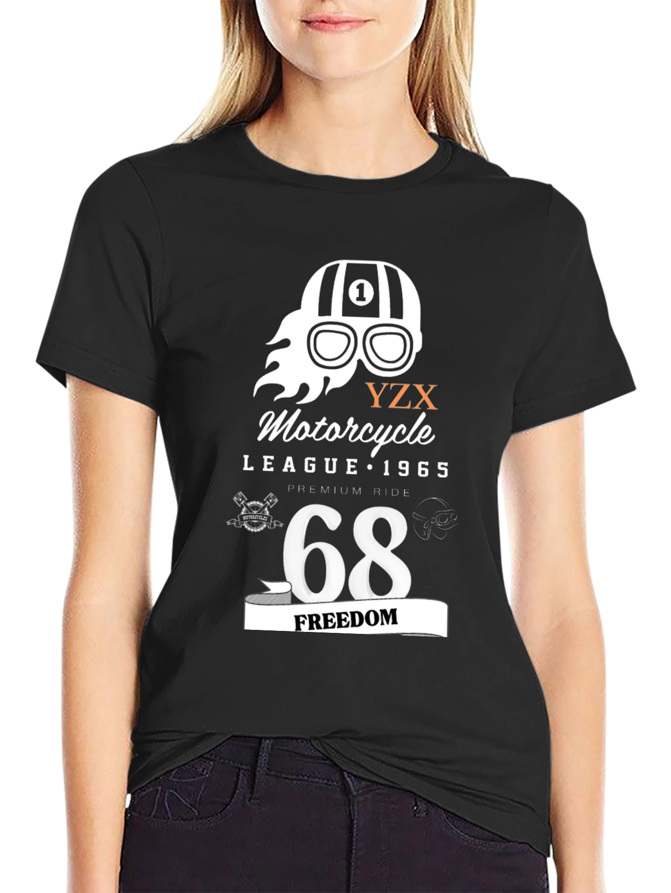 Motorcycle League T-Shirt - Freedom 68 Graphic Tee