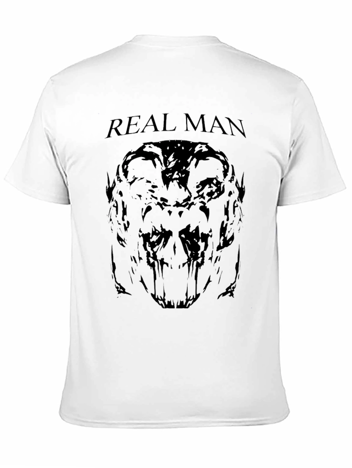 Real Man Graphic Tee - Dark Skull Print