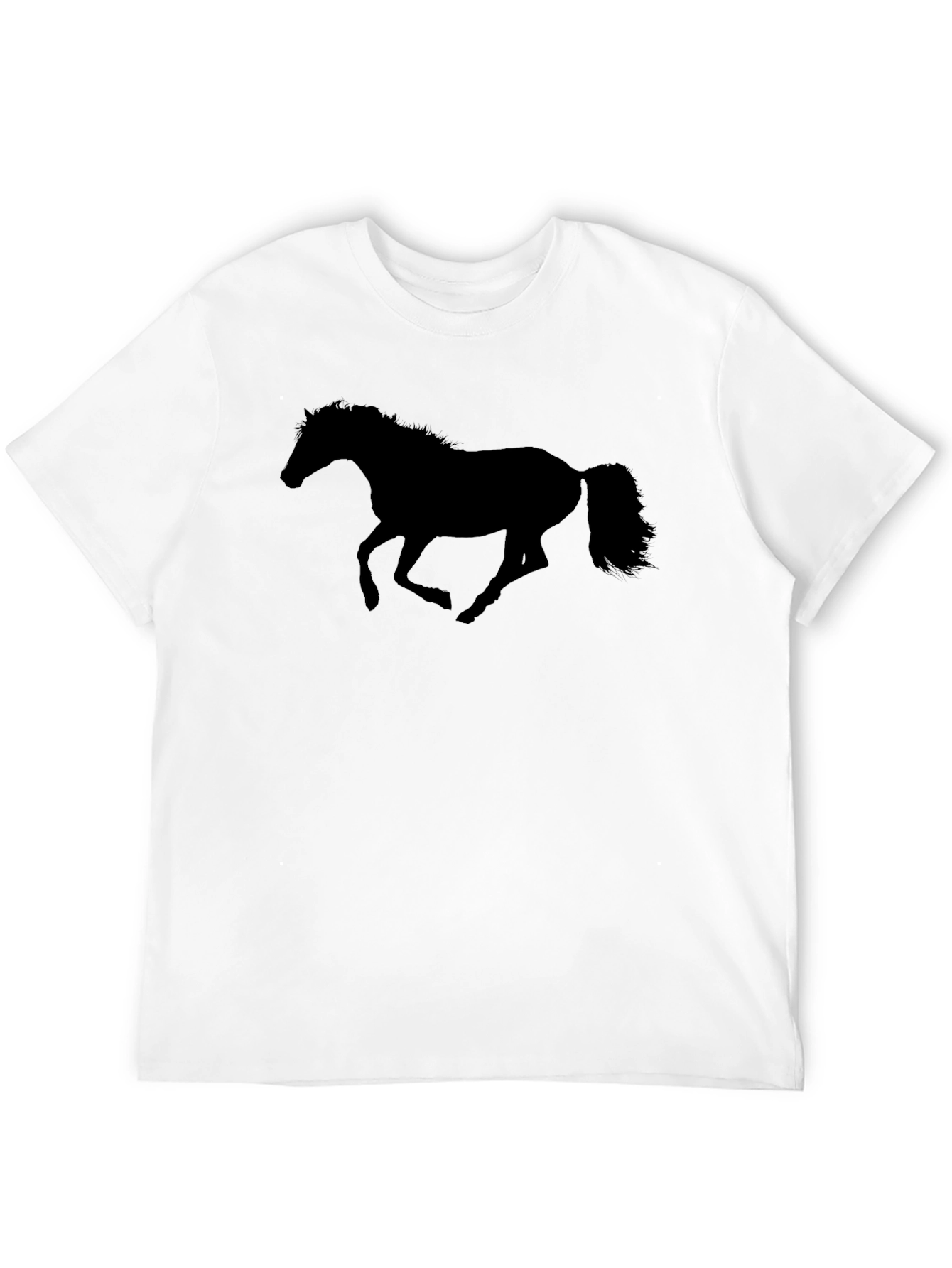 Black Horse Silhouette Graphic T-Shirt