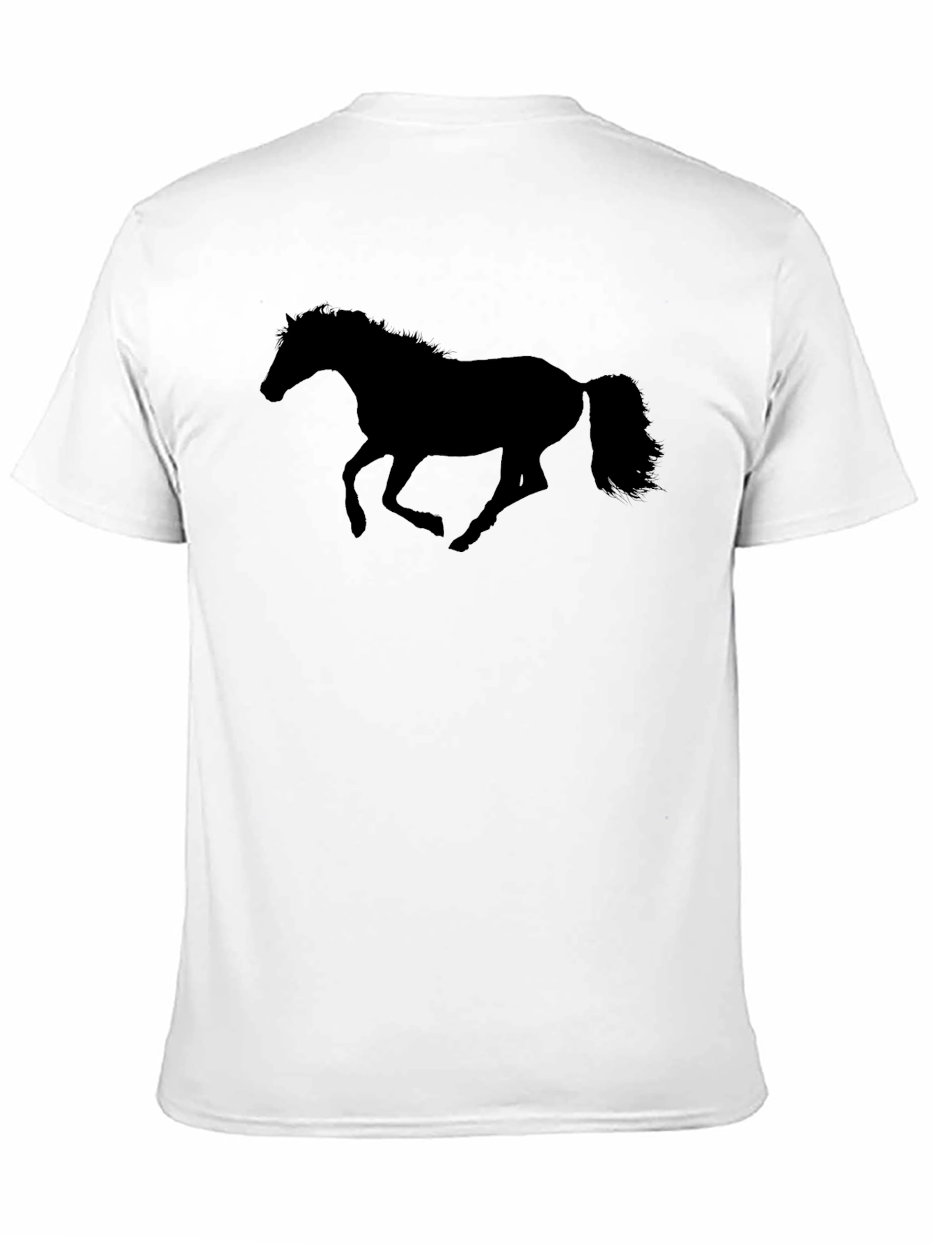 Black Horse Silhouette Graphic T-Shirt
