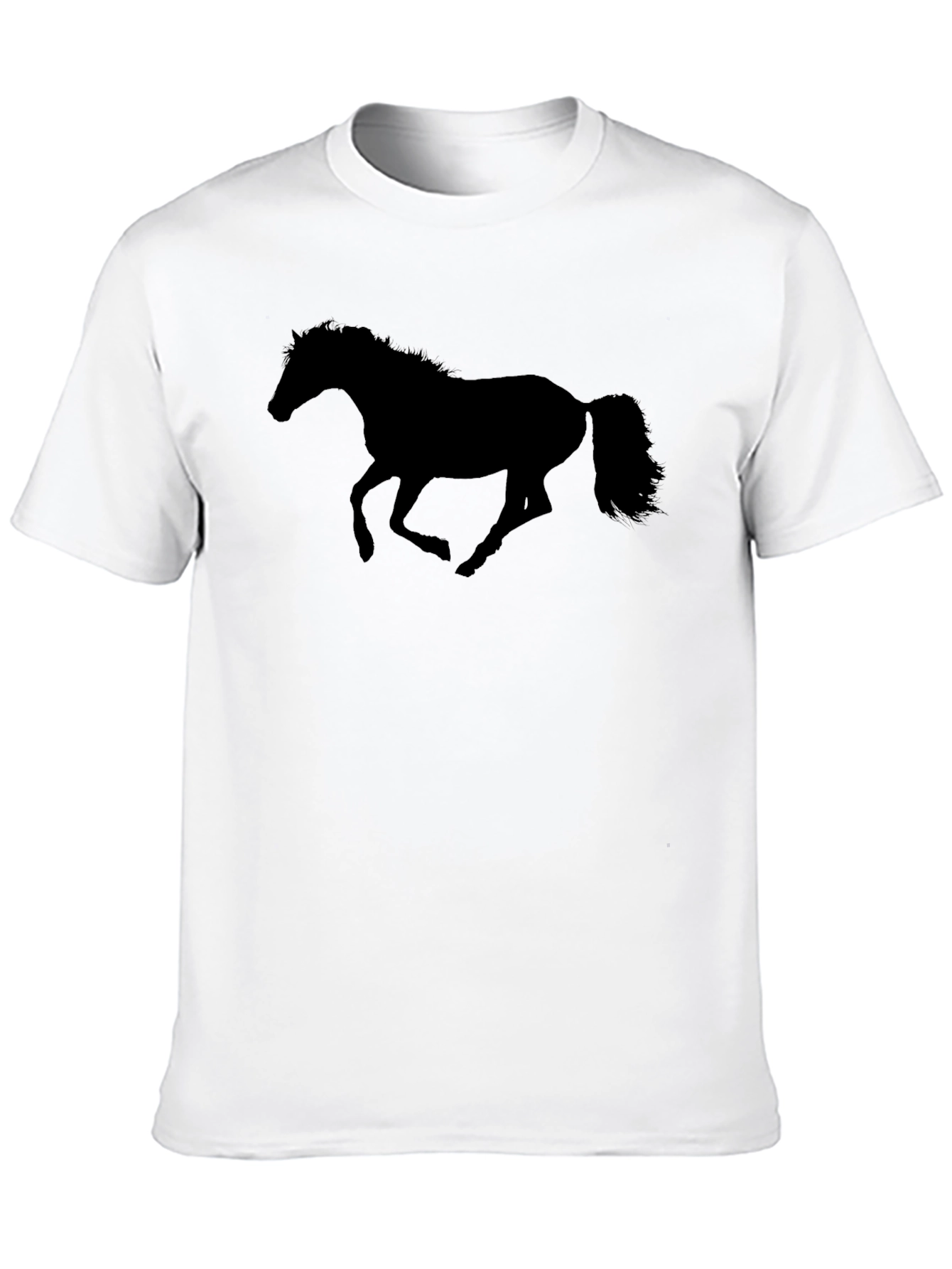 Black Horse Silhouette Graphic T-Shirt