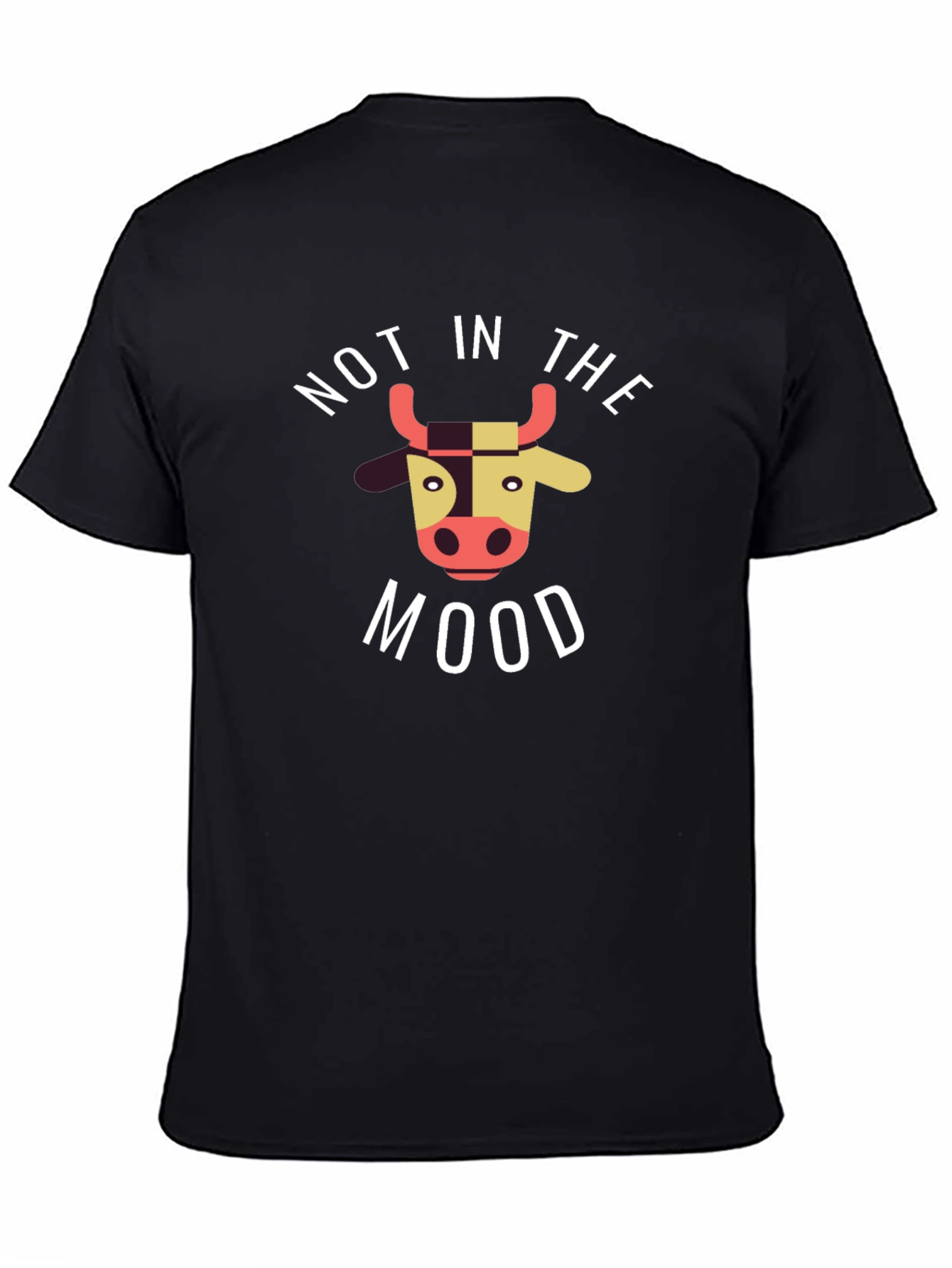 Not in the Mood Cow Graphic Tee - Black