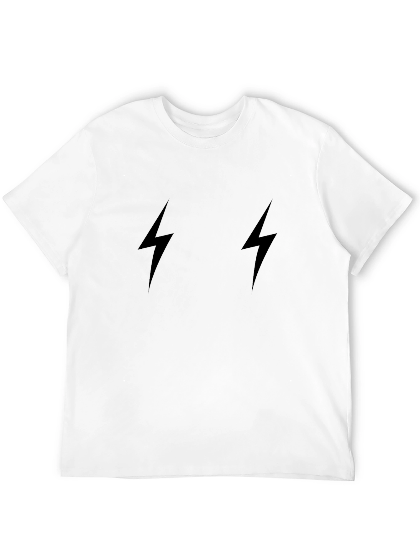 Black T-Shirt with Lightning Bolt Design