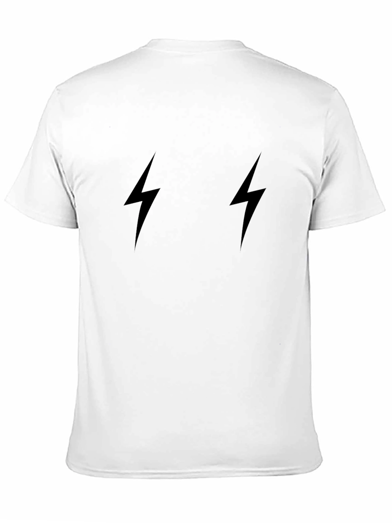 Black T-Shirt with Lightning Bolt Design
