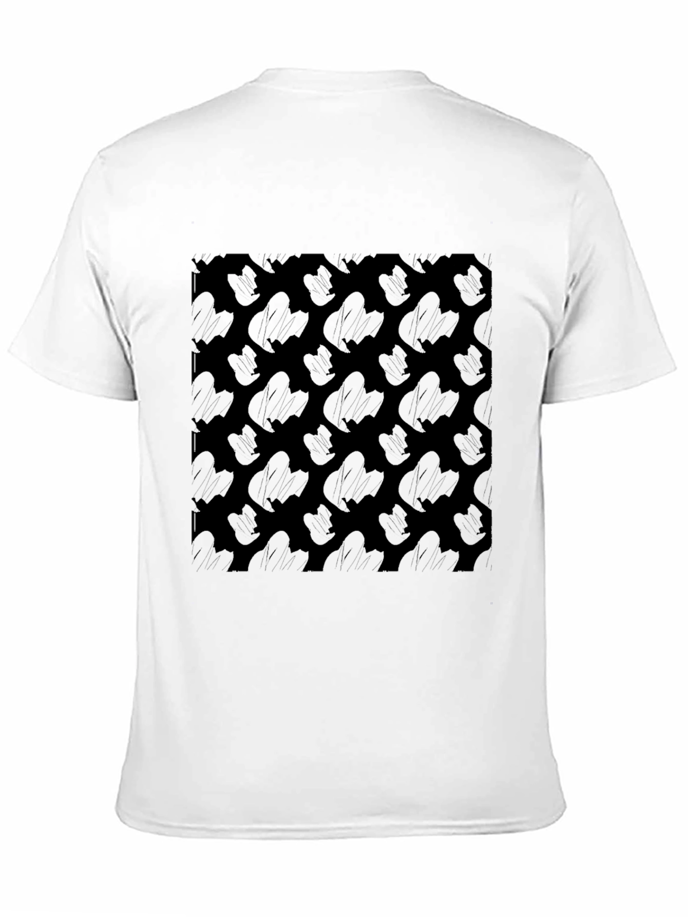 Stylish Black Cactus Pattern Tee - Modern Print