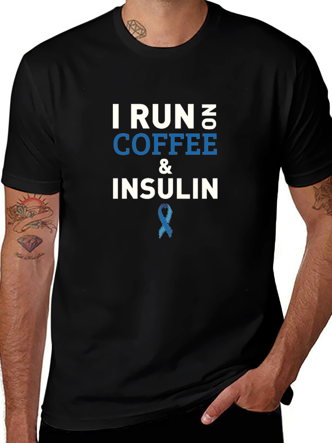 I Run on No Coffee & Insulin T-Shirt