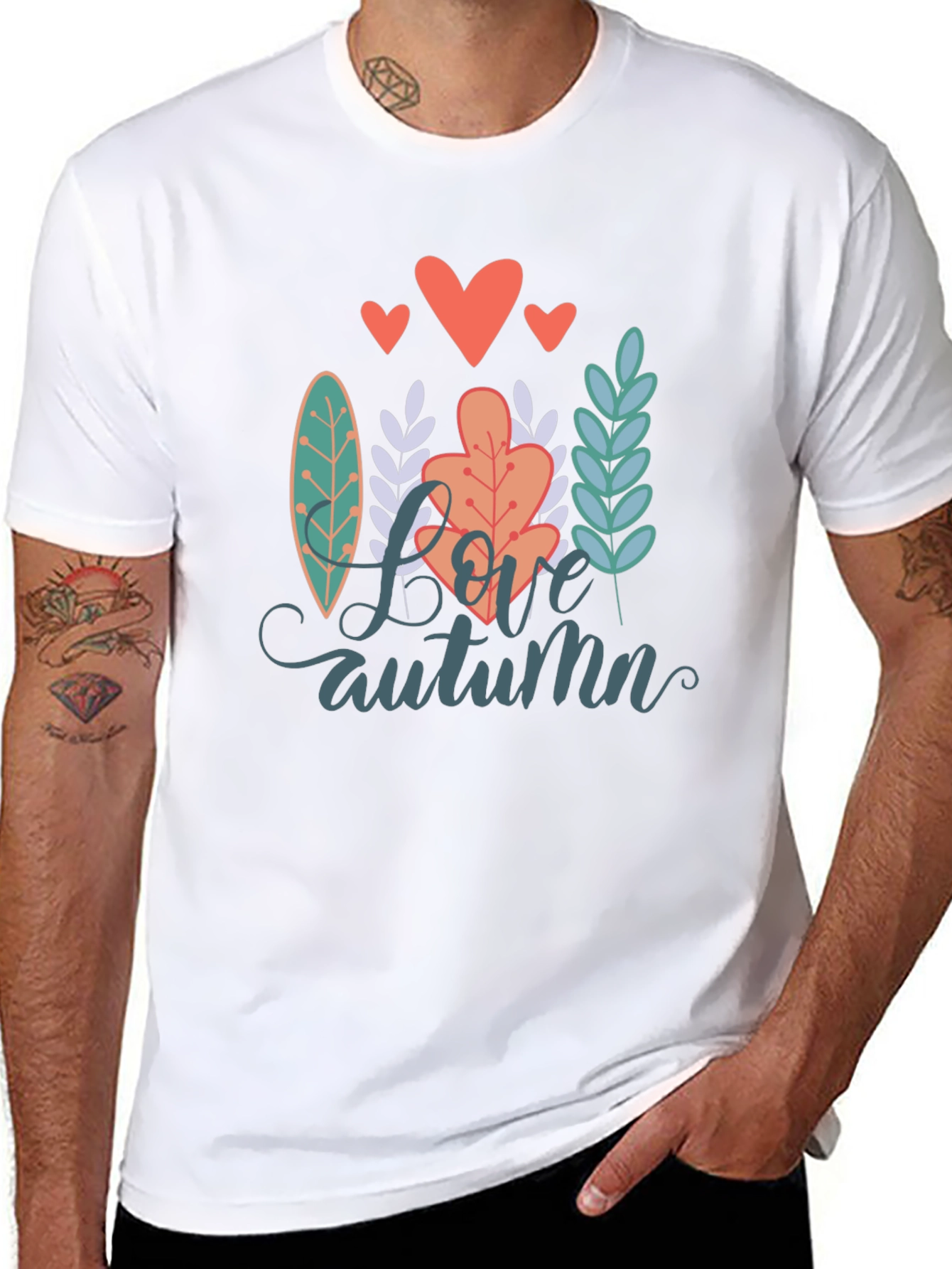 Love Autumn Black T-Shirt