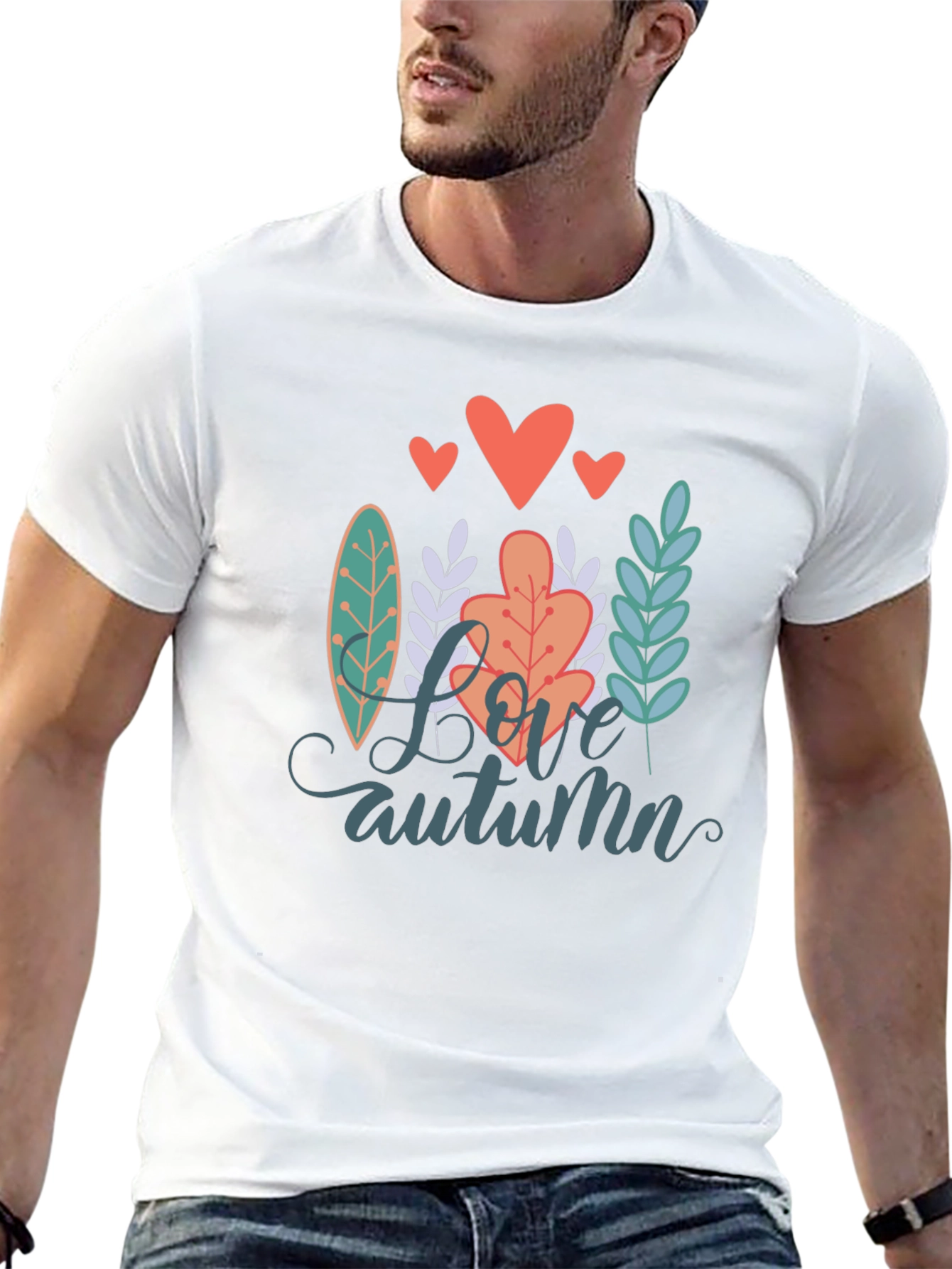Love Autumn Black T-Shirt