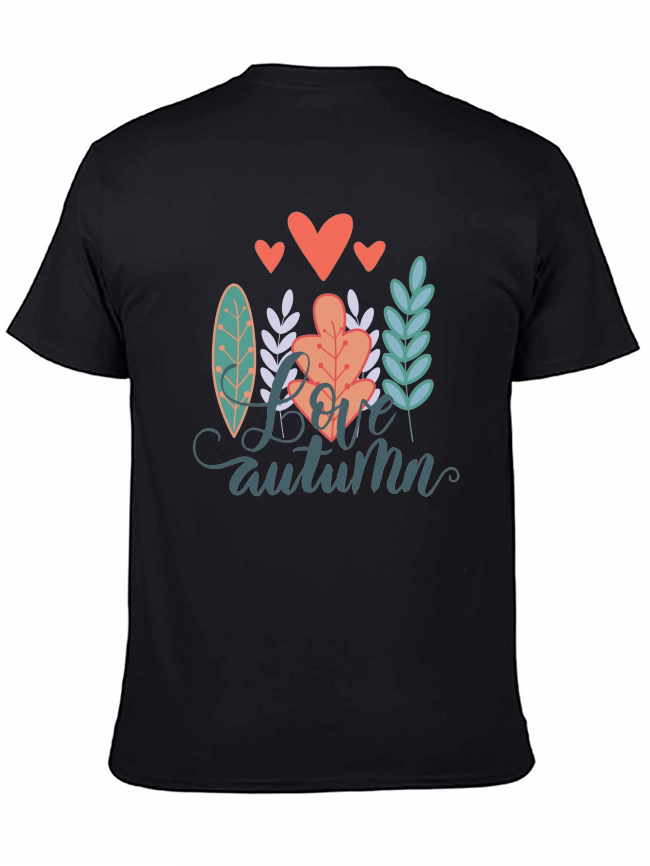 Love Autumn Black T-Shirt