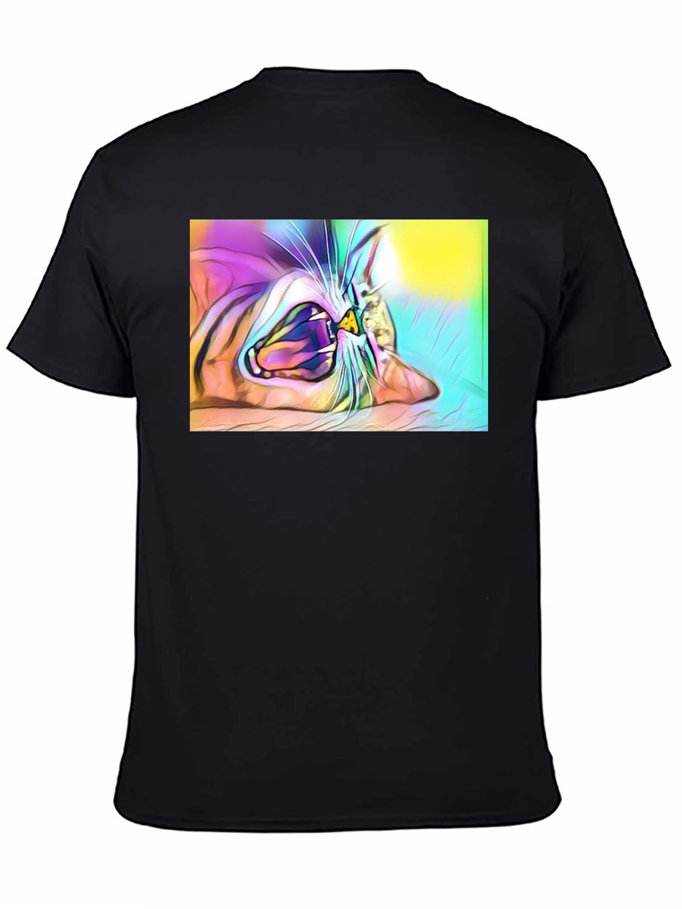 Cat Yawning T-Shirt - Unique Graphic Tee