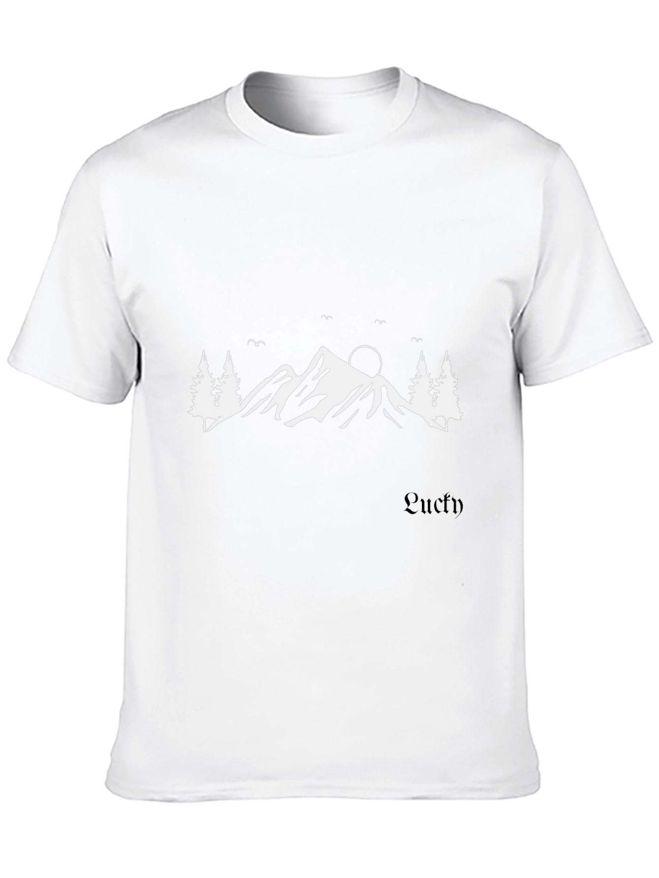Mountain Silhouette Graphic Tee - Black
