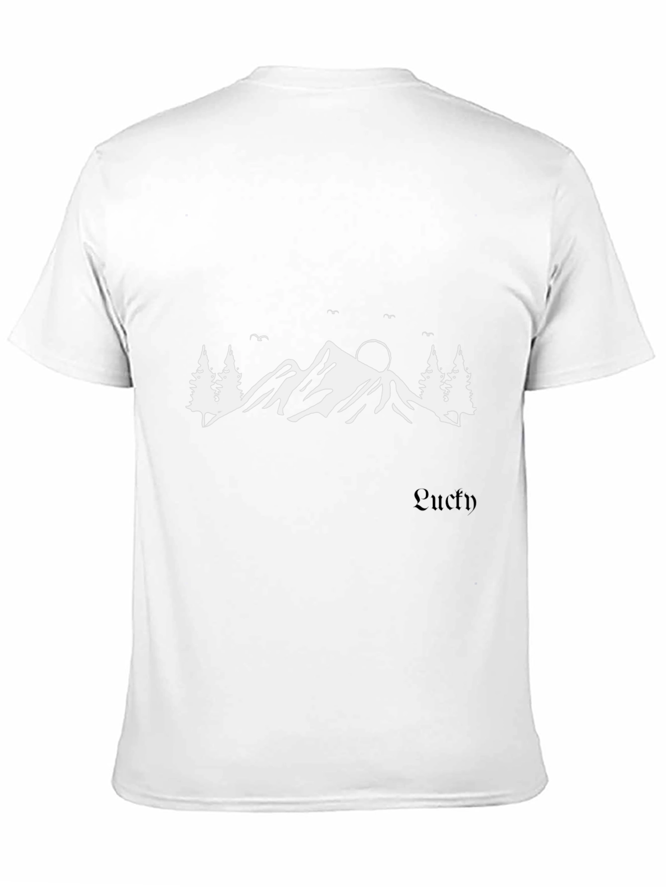 Mountain Silhouette Graphic Tee - Black