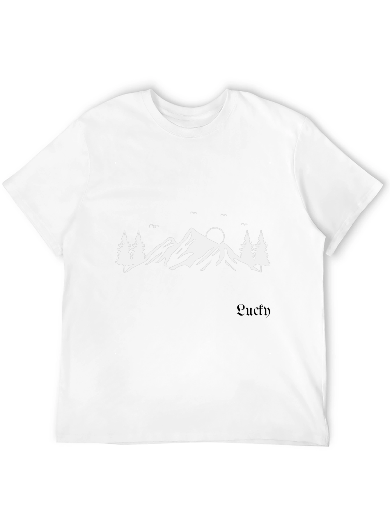 Mountain Silhouette Graphic Tee - Black
