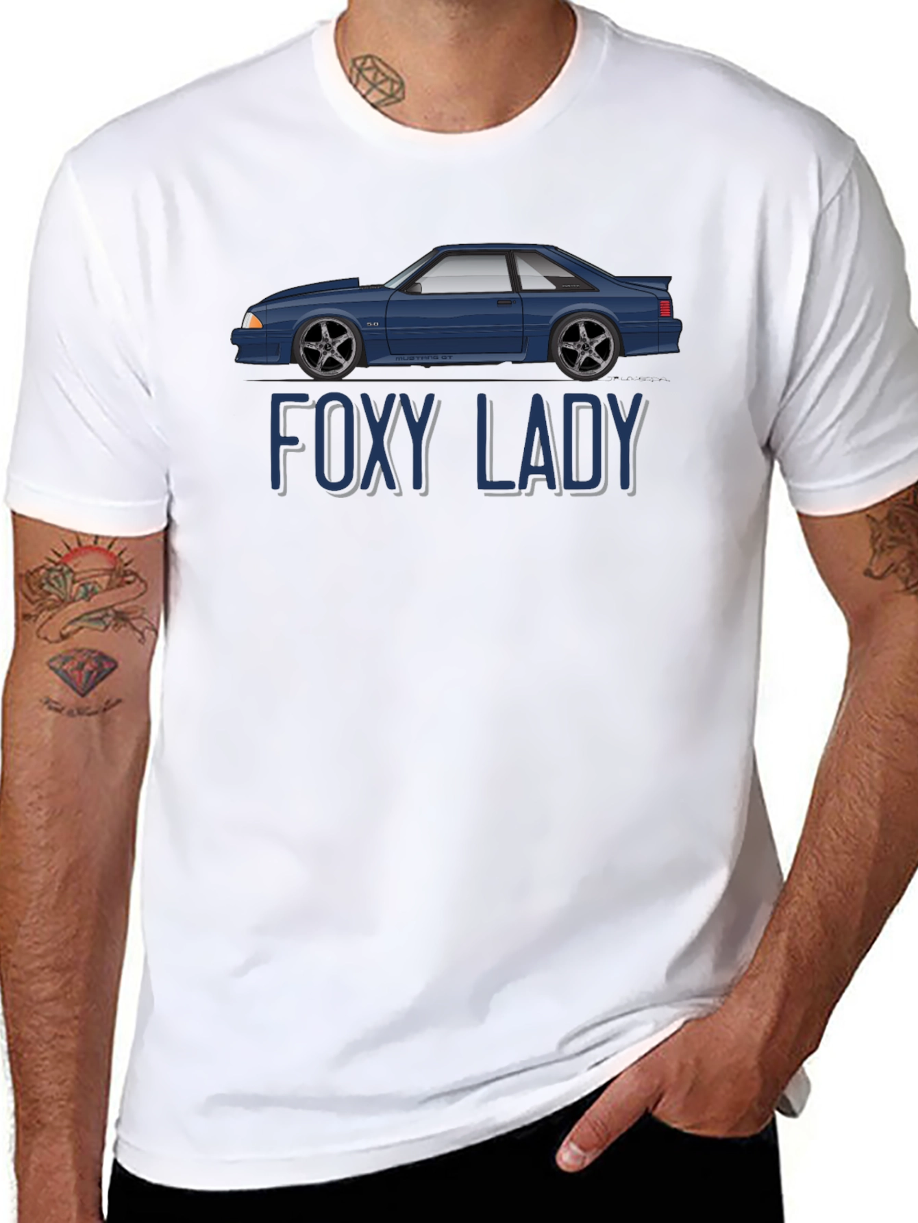 Foxy Lady Car Graphic T-Shirt