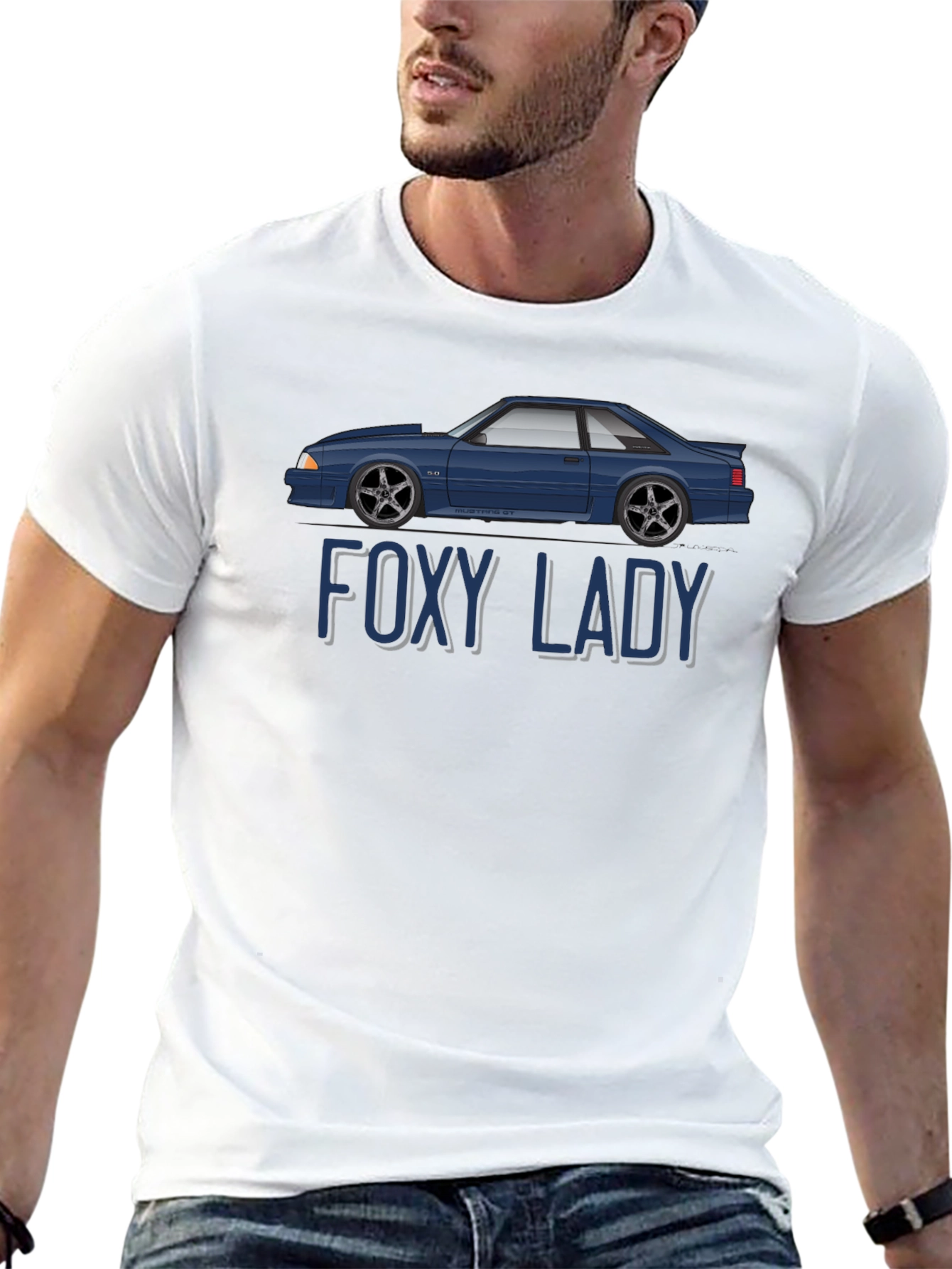 Foxy Lady Car Graphic T-Shirt