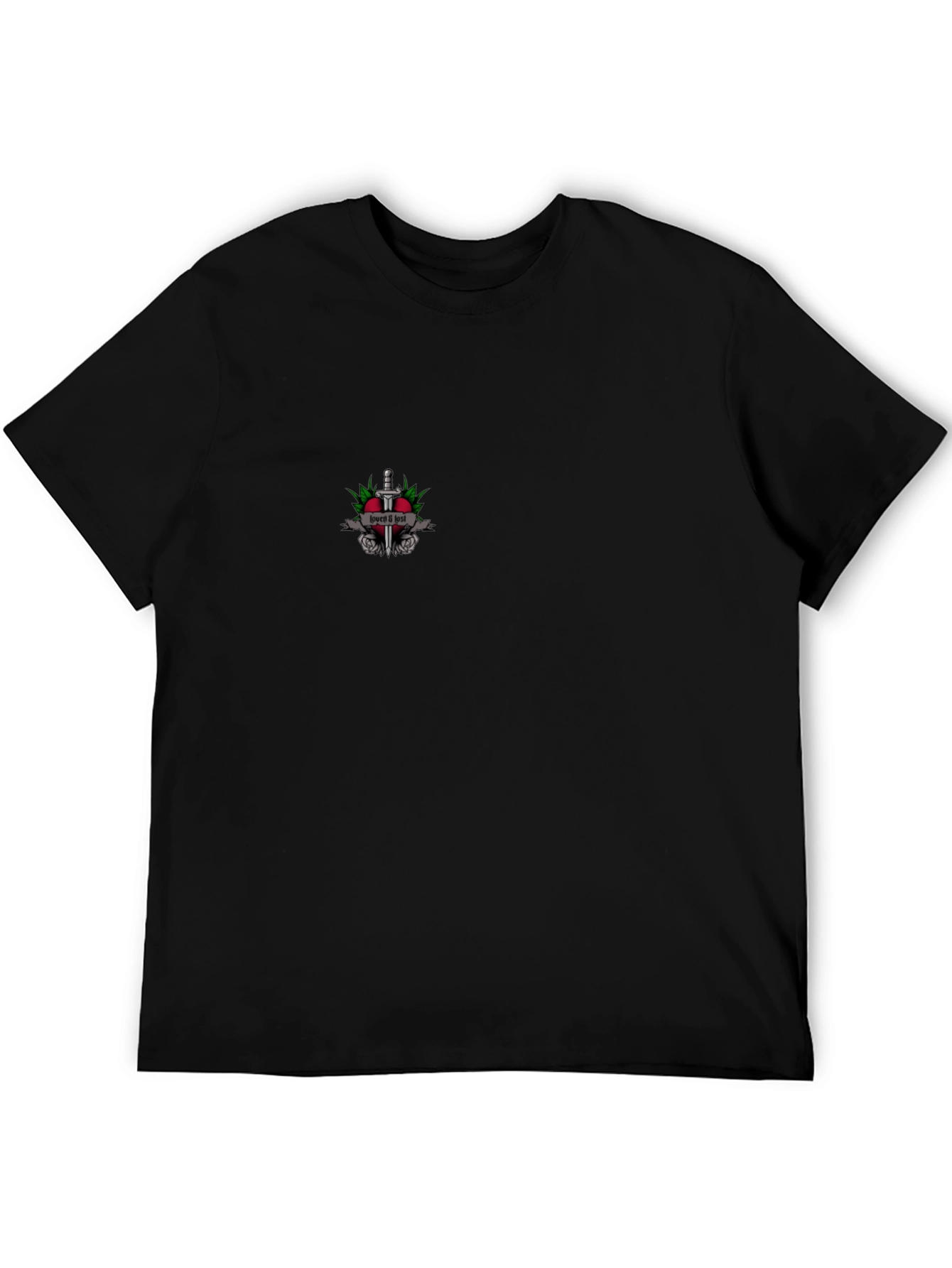 Mens Black Graphic Tee - Love & Hurt