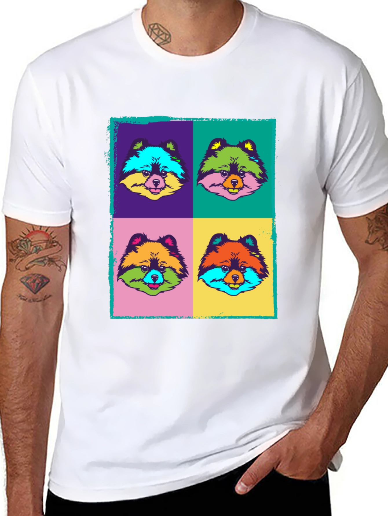 Pop Art Pomeranian T-Shirt - Unique Graphic Tee