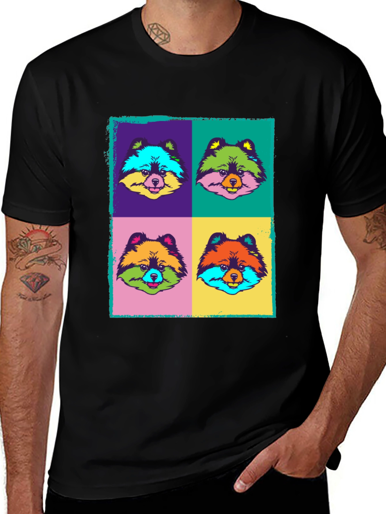 Pop Art Pomeranian T-Shirt - Unique Graphic Tee