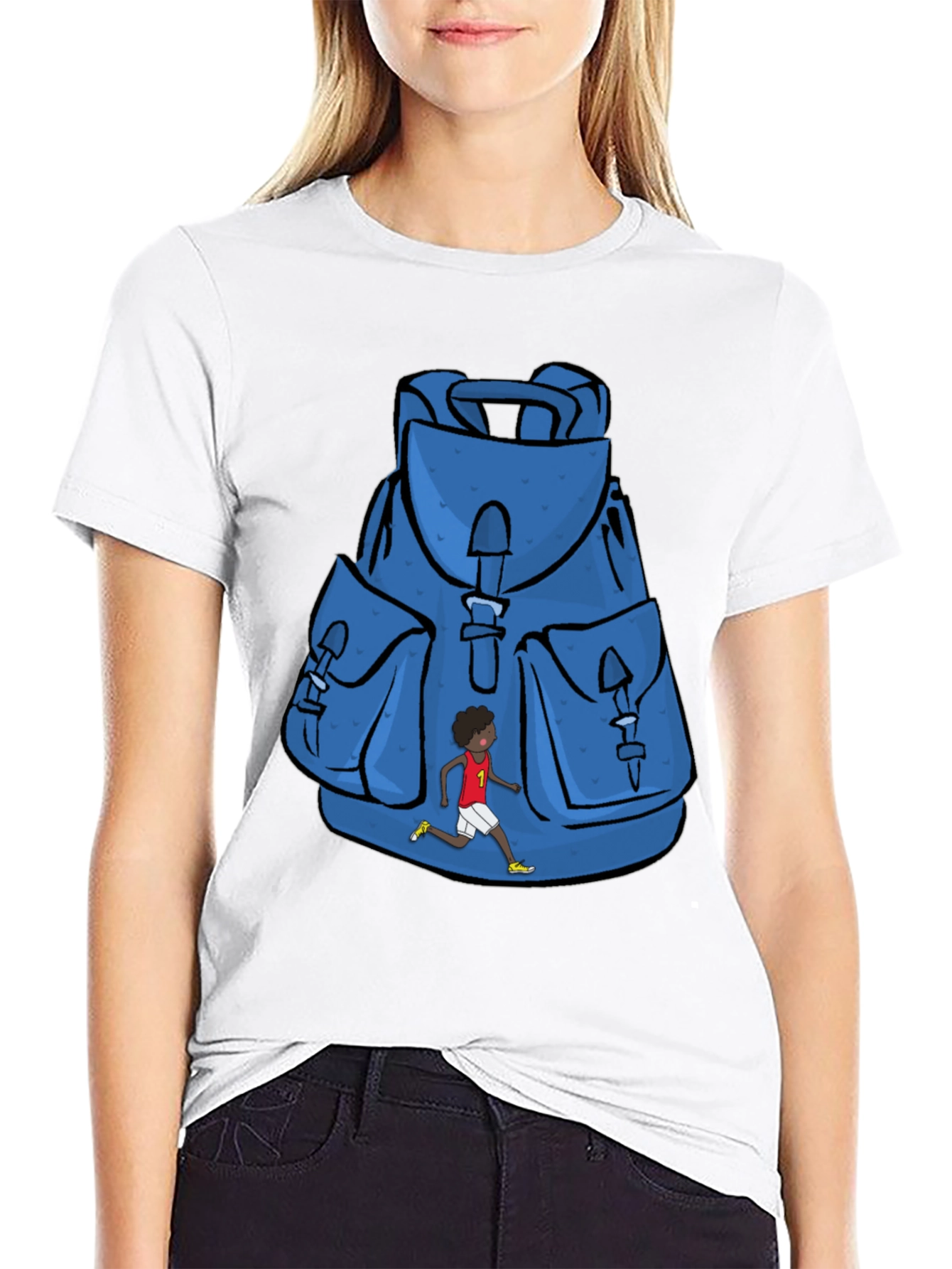 Graphic Print Backpack T-Shirt