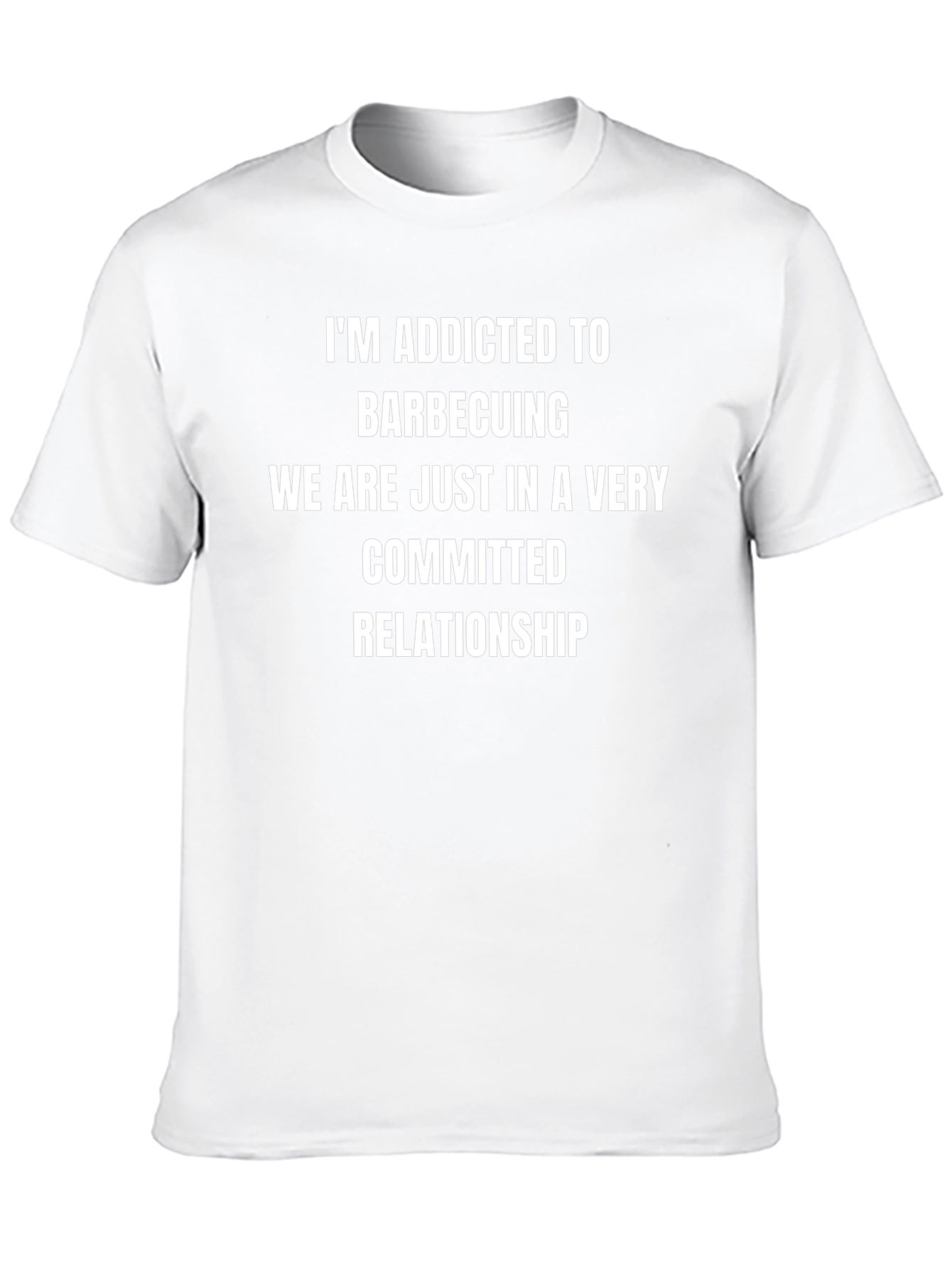 Addicted To Barbecuing Funny Black T-Shirt