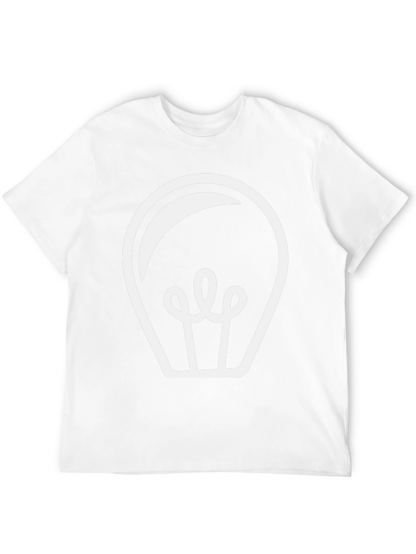 Mens Black T-Shirt with Light Bulb Design