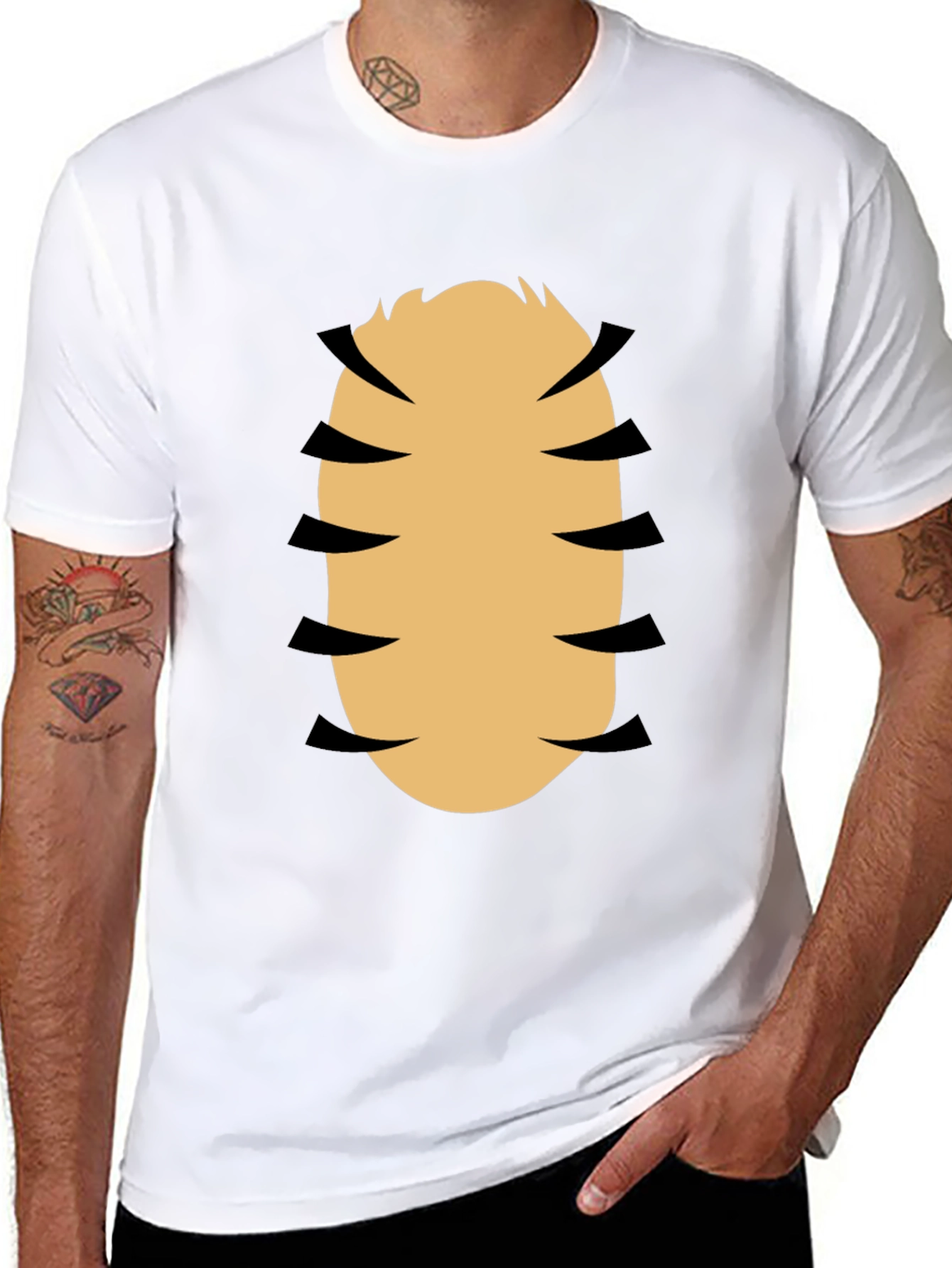 Funny Ripped Shirt Tiger Costume T-Shirt