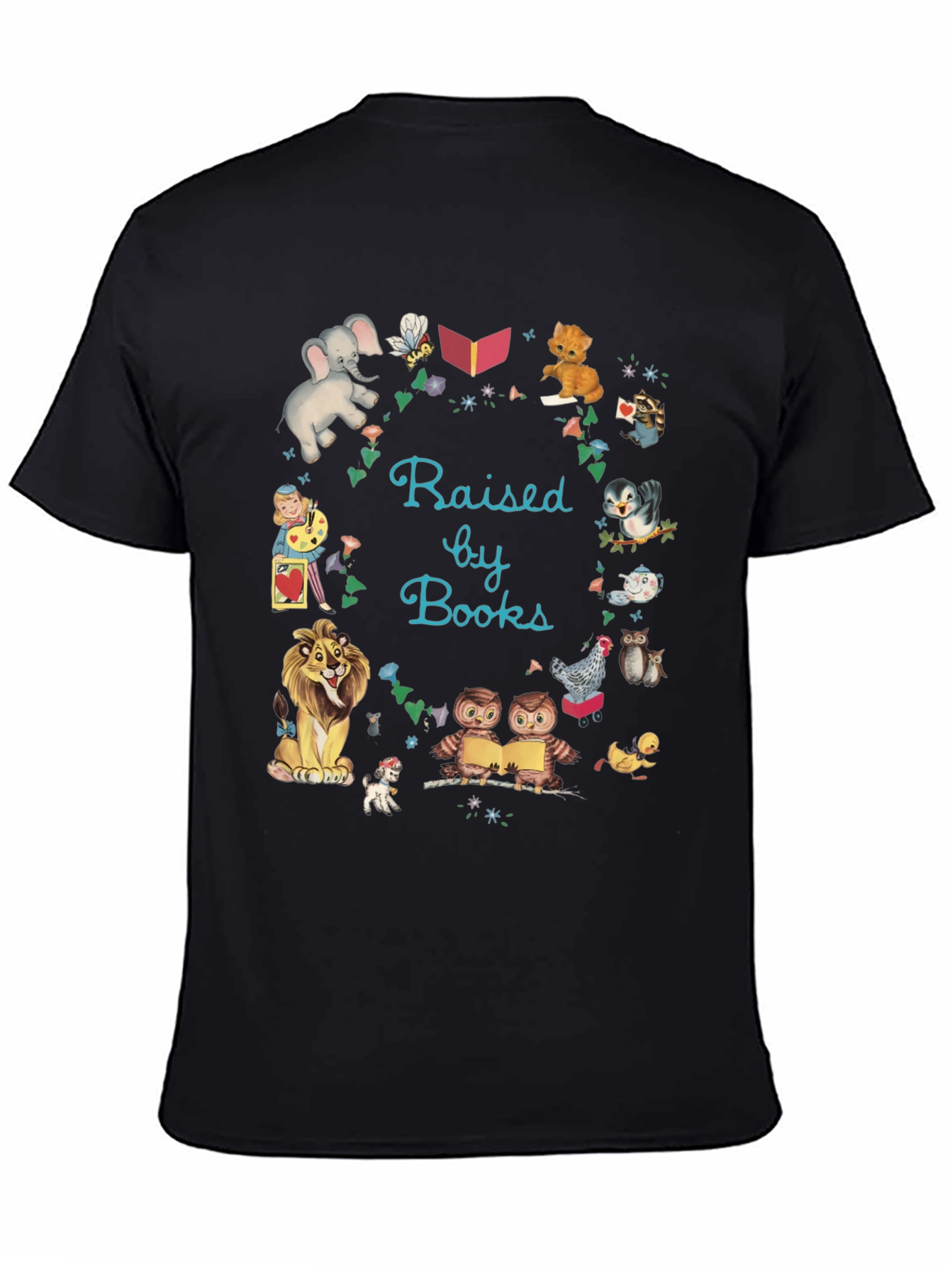 Raised By Books Graphic Tee