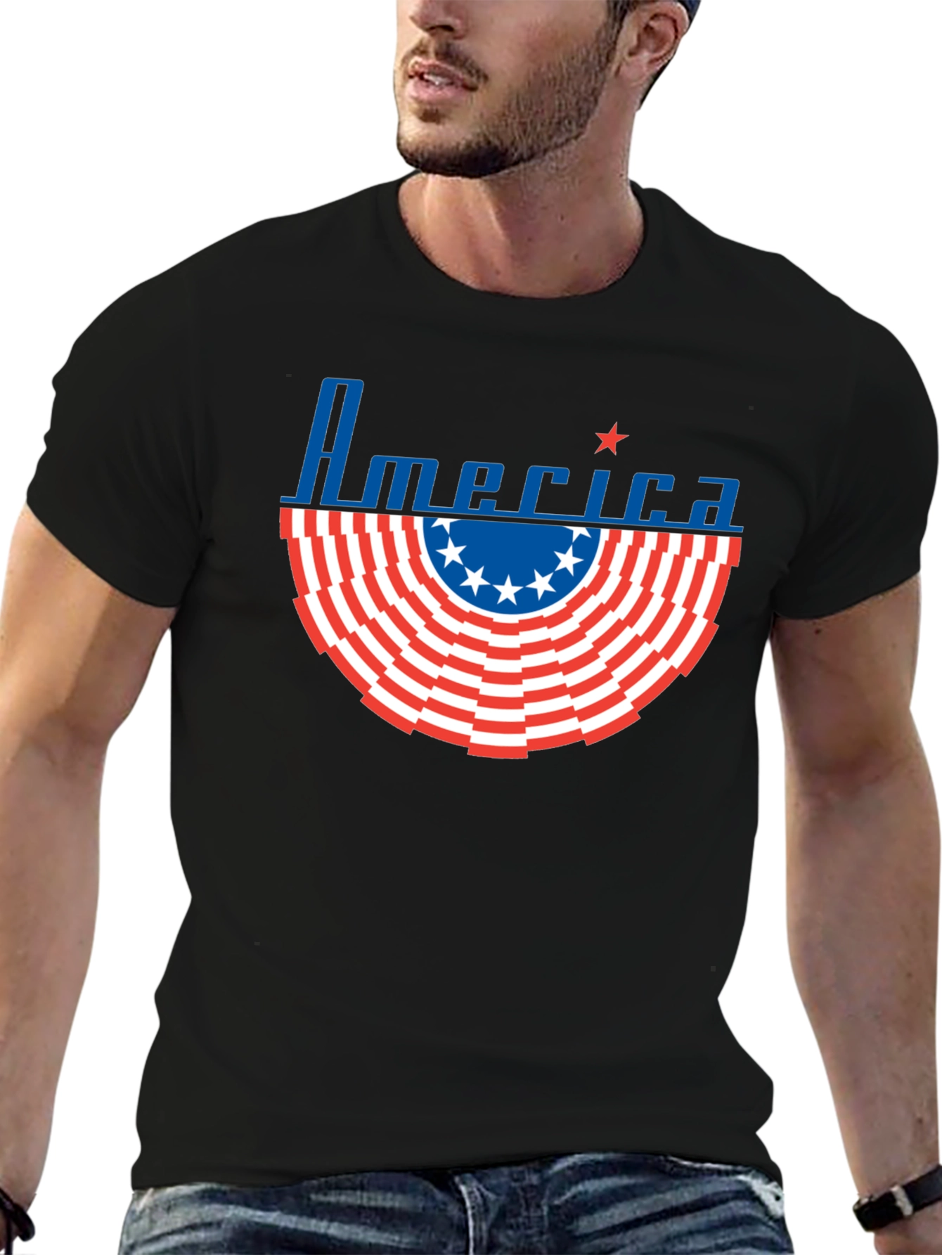 America Flag Graphic T-Shirt