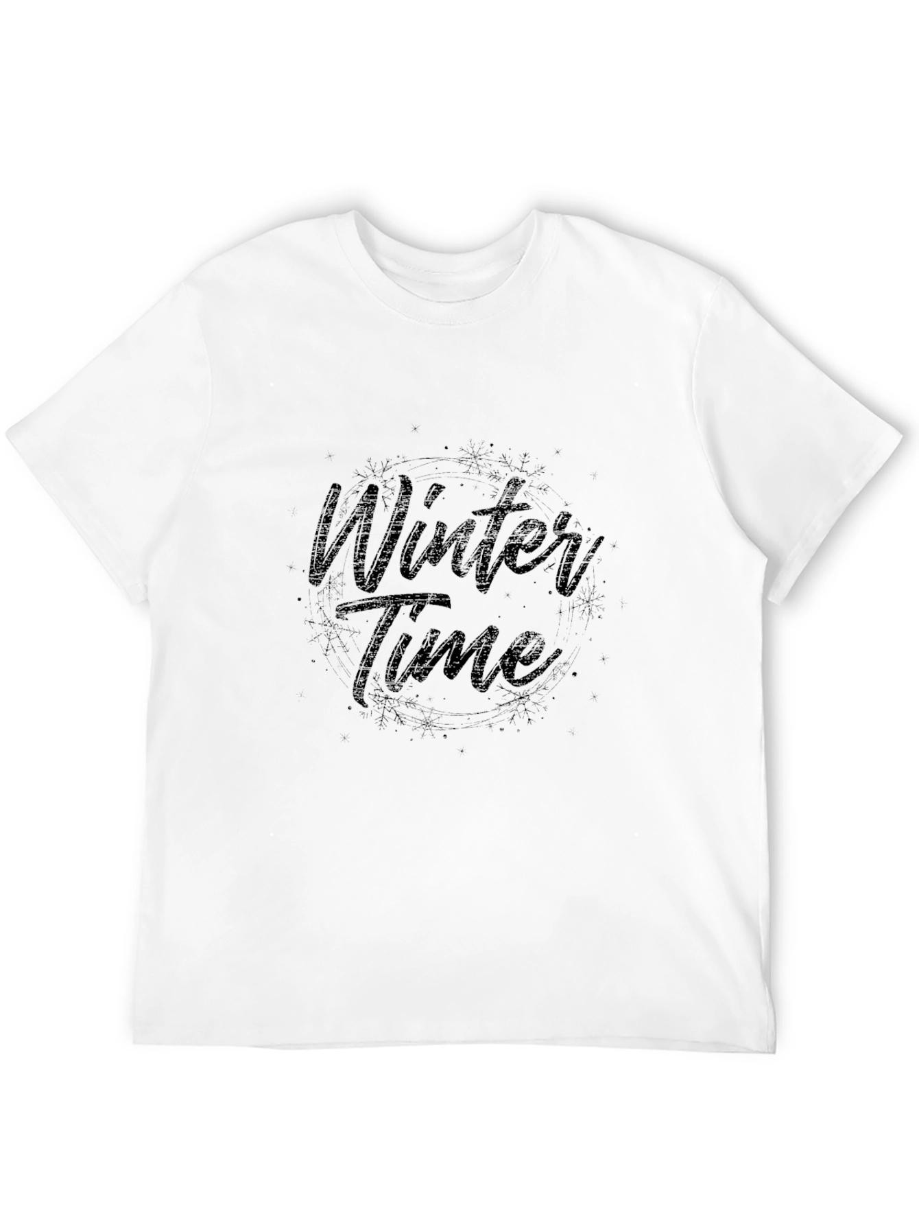 Winter Time Black Graphic Tee