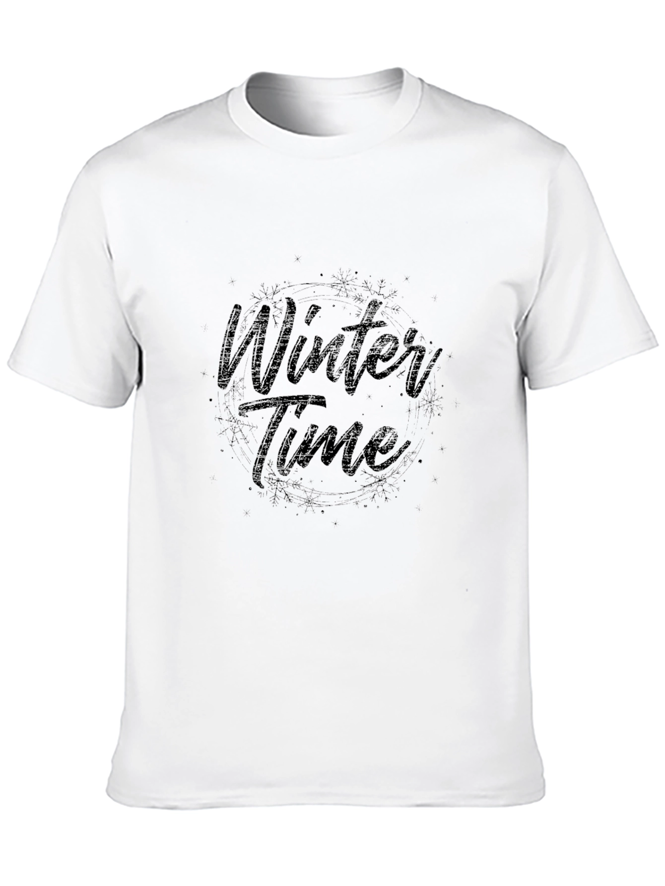 Winter Time Black Graphic Tee