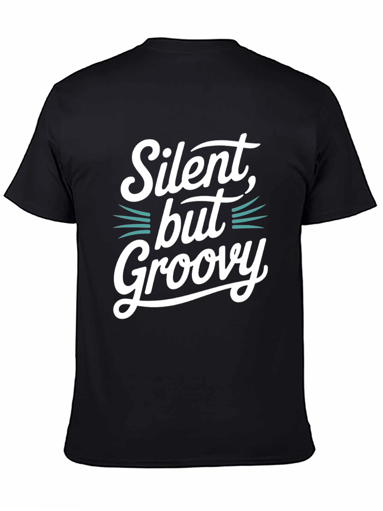 Silent But Groovy Black Graphic Tee