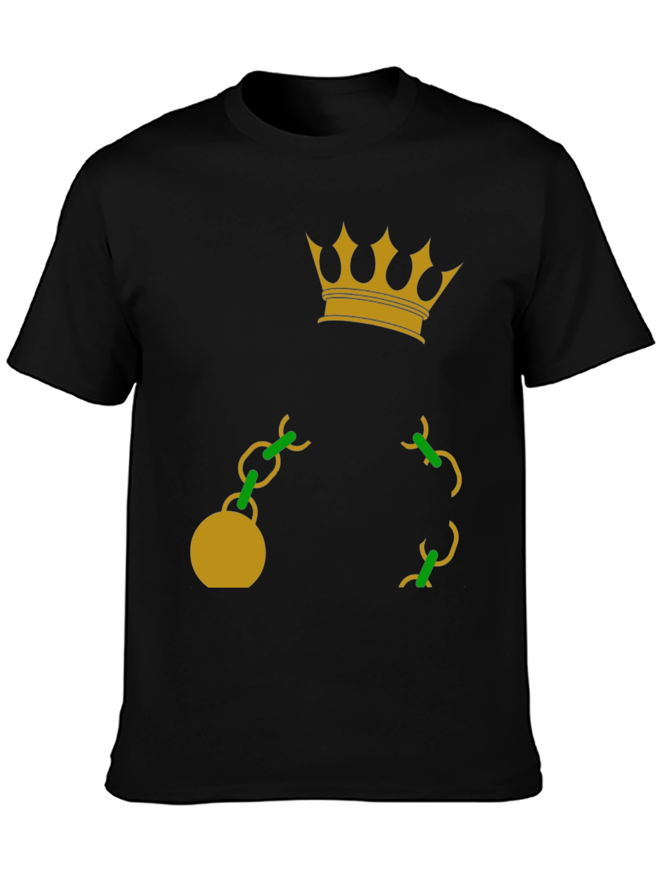 Crown & Chain Graphic T-Shirt - Casual Style