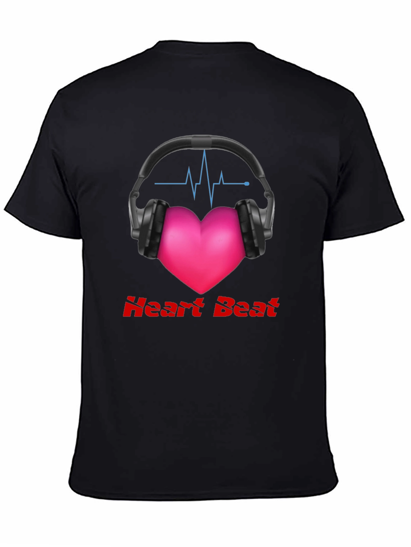 Heartbeat Headphones Graphic Tee - Music Lovers Shirt